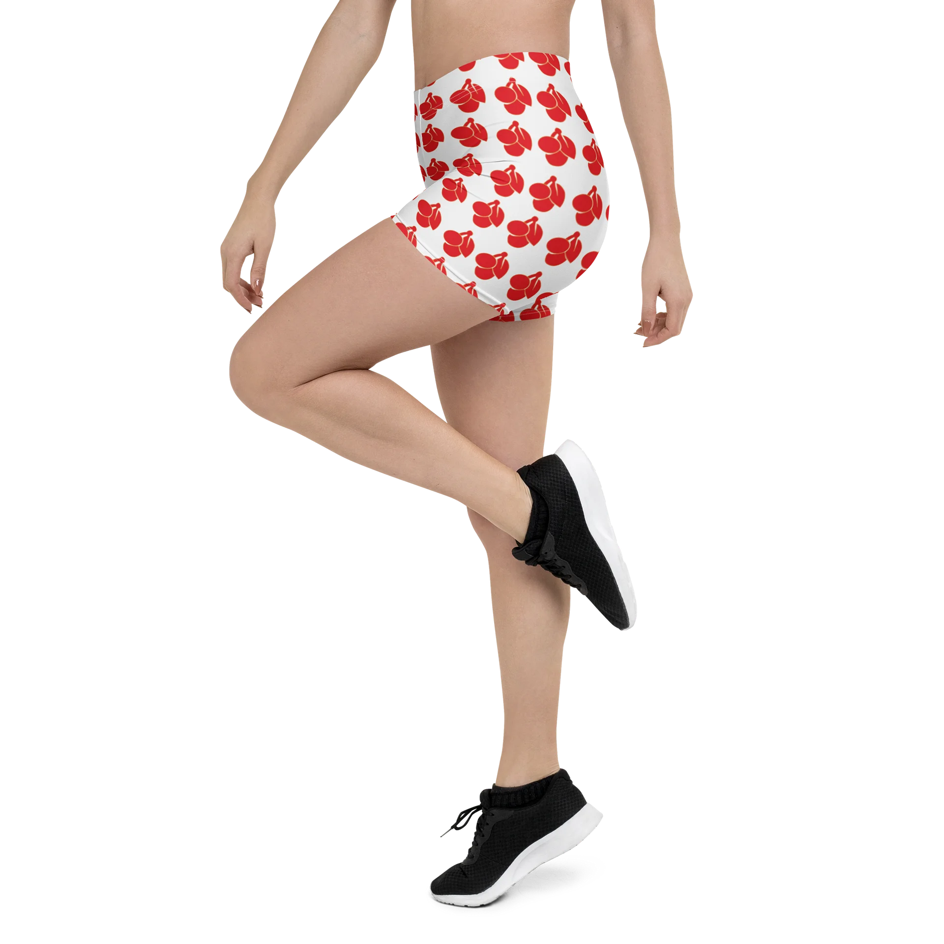 cherry logo all over print ladies shorts product image (4)