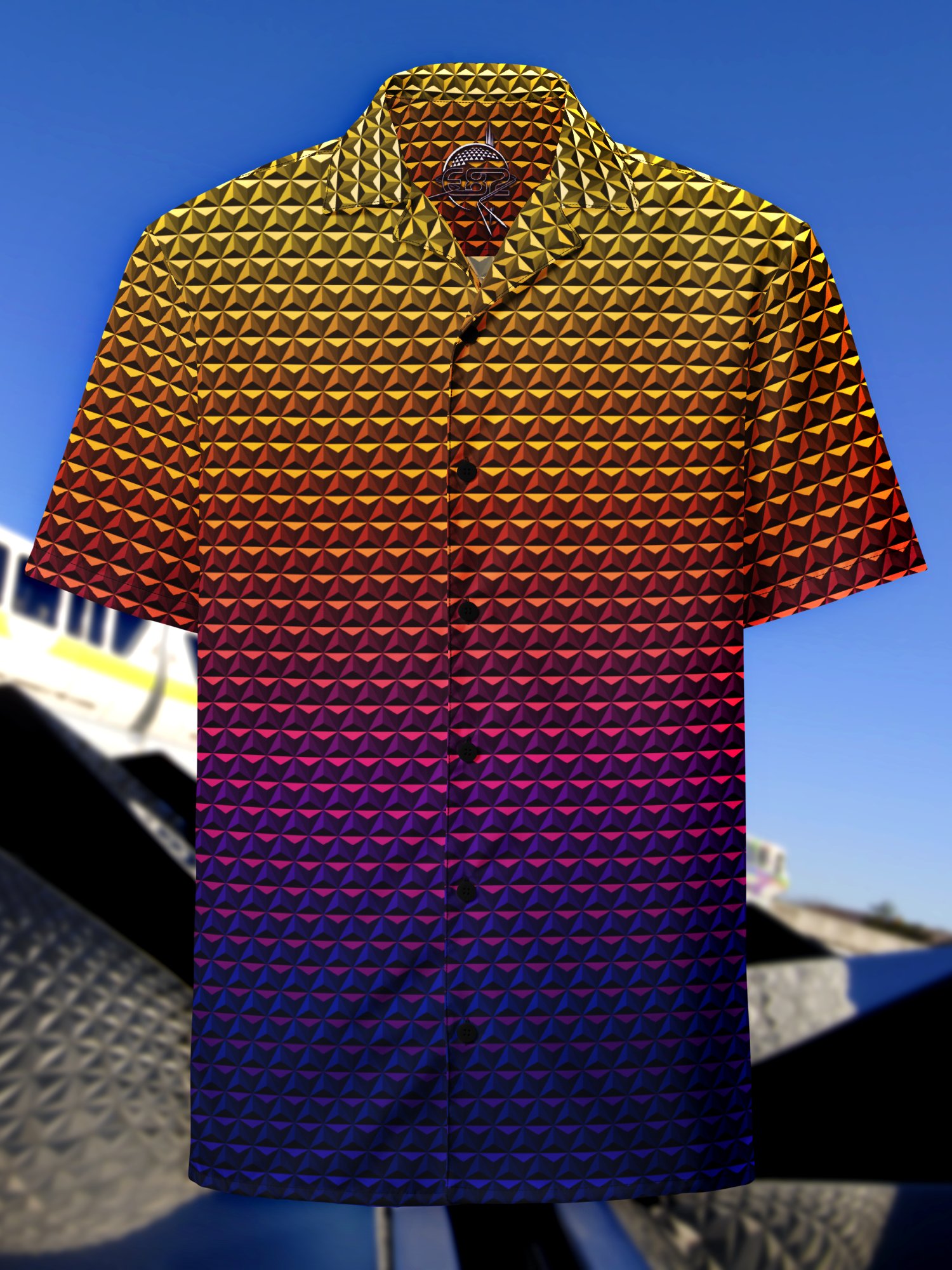 Geodesic Sunset Retro Shirt product image (1)