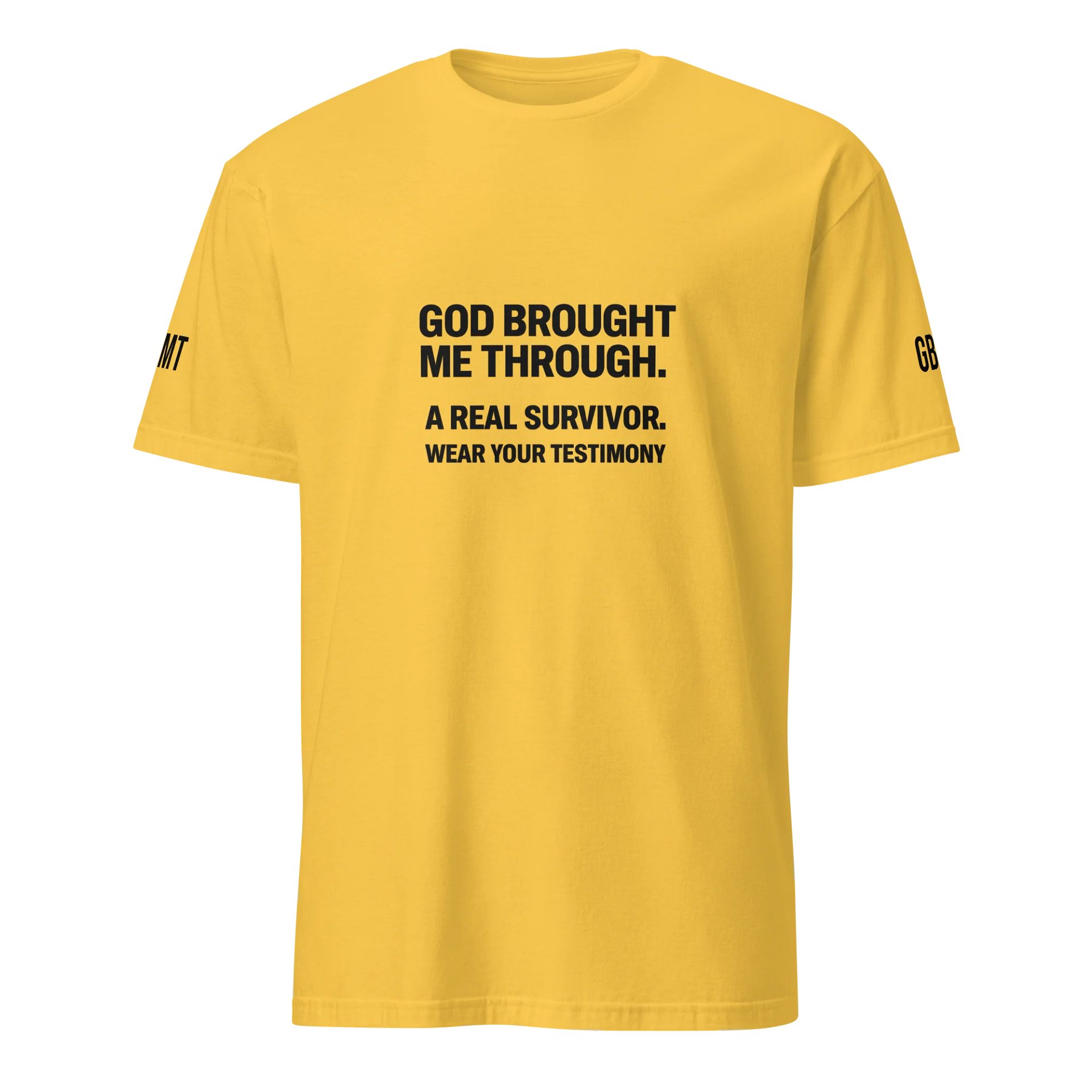 God Brought Me Through – “Real Survival” T-Shirt -- product image (1)