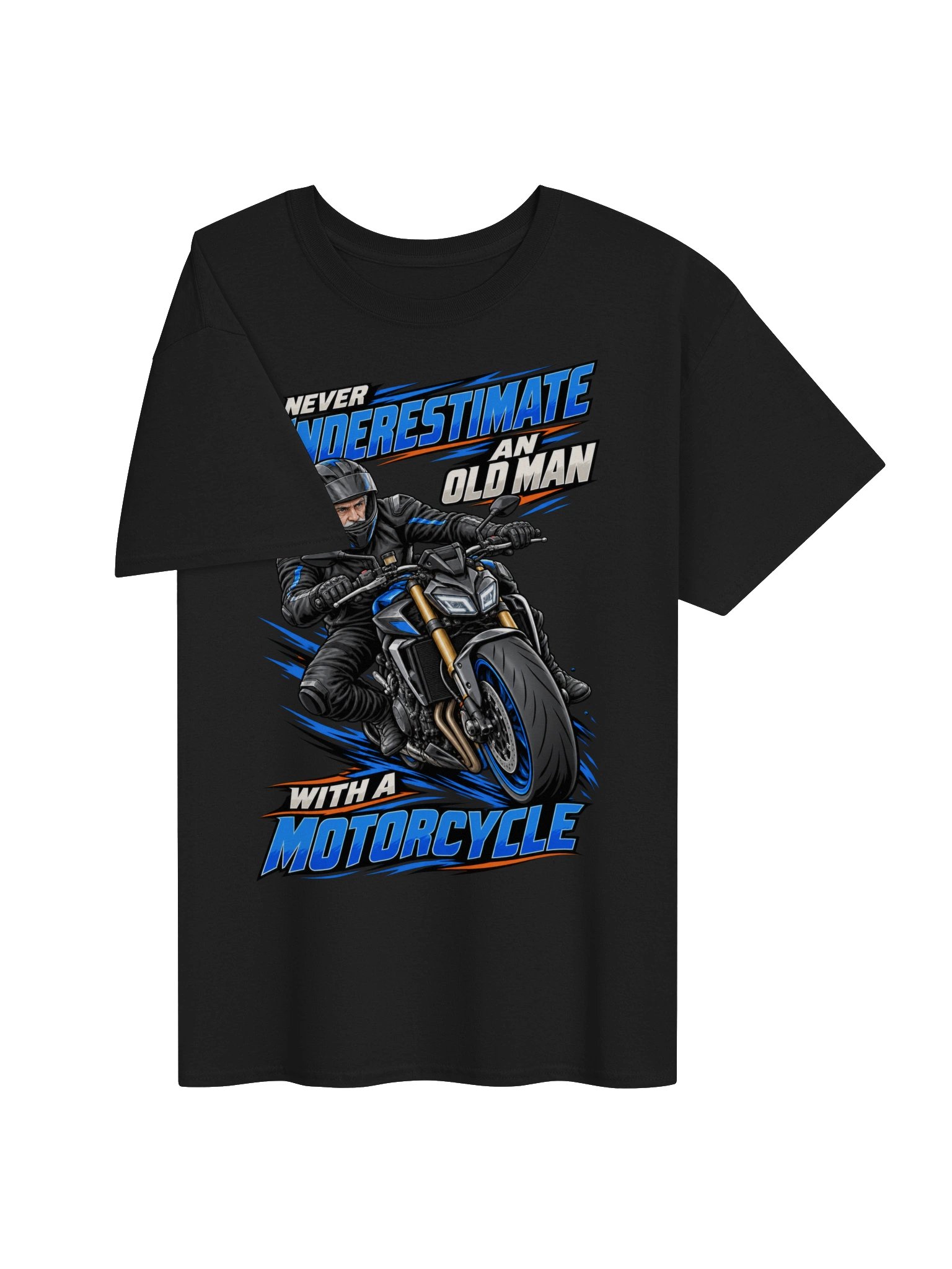 Never Underestimate an Old Man Street Bike T-Shirt product image (3)