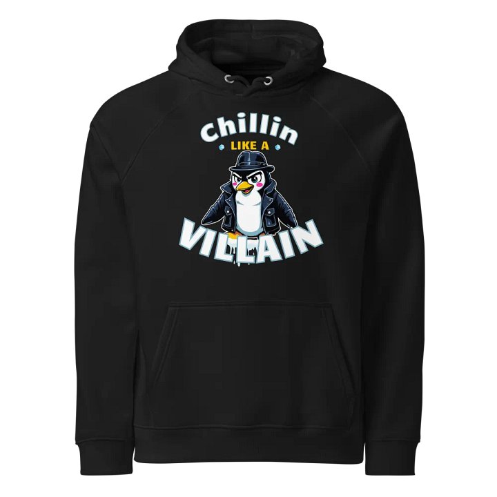 Chillin' Penguin Eco Raglan Hoodie product image (1)