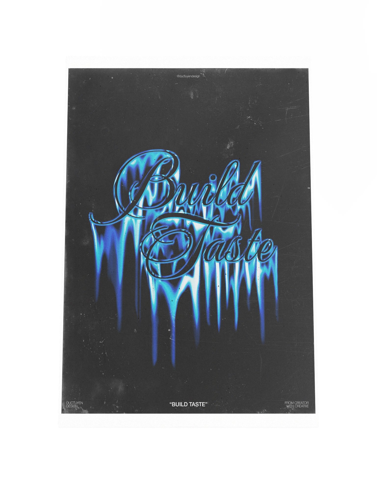 "BUILD TASTE" Typography Print Poster (Unframe) product image (3)