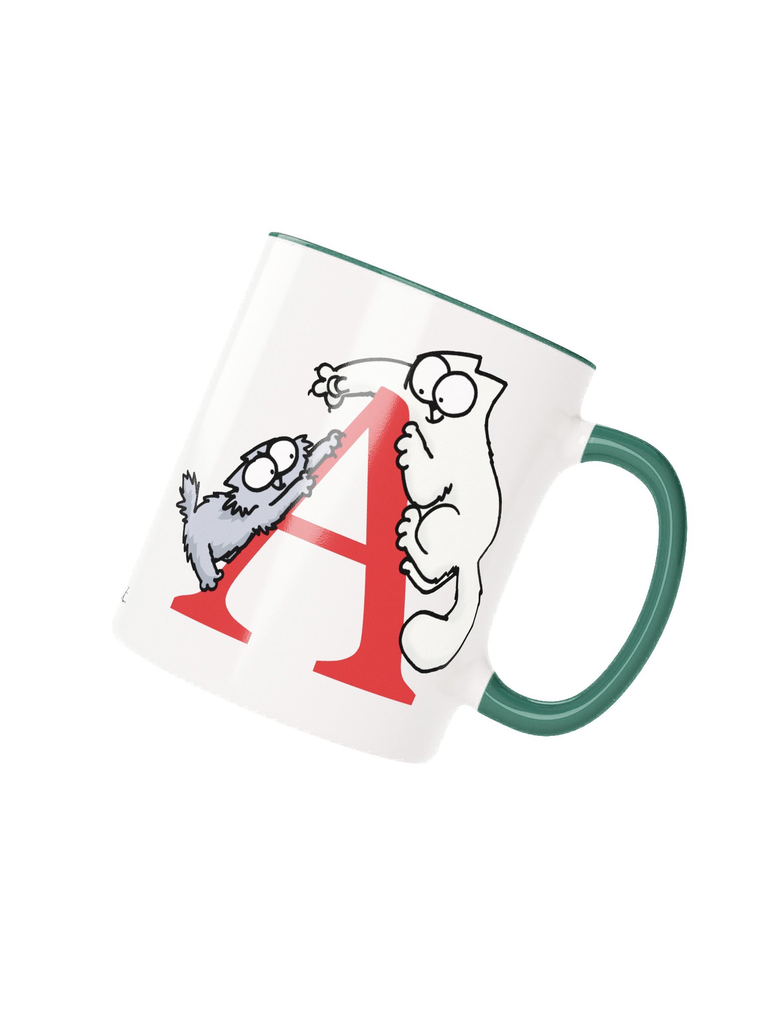 Cat Monogram Mug - A product image (1)