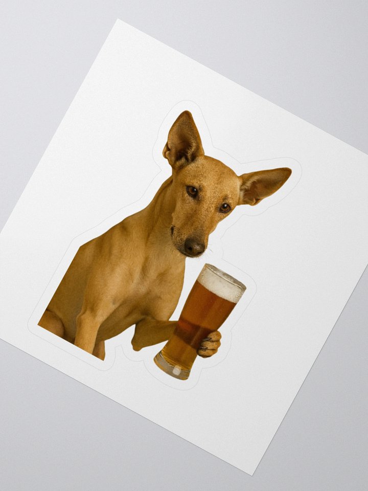 Funny Potcake Dog Beer Sticker - Unique Dog Lover Gift product image (2)
