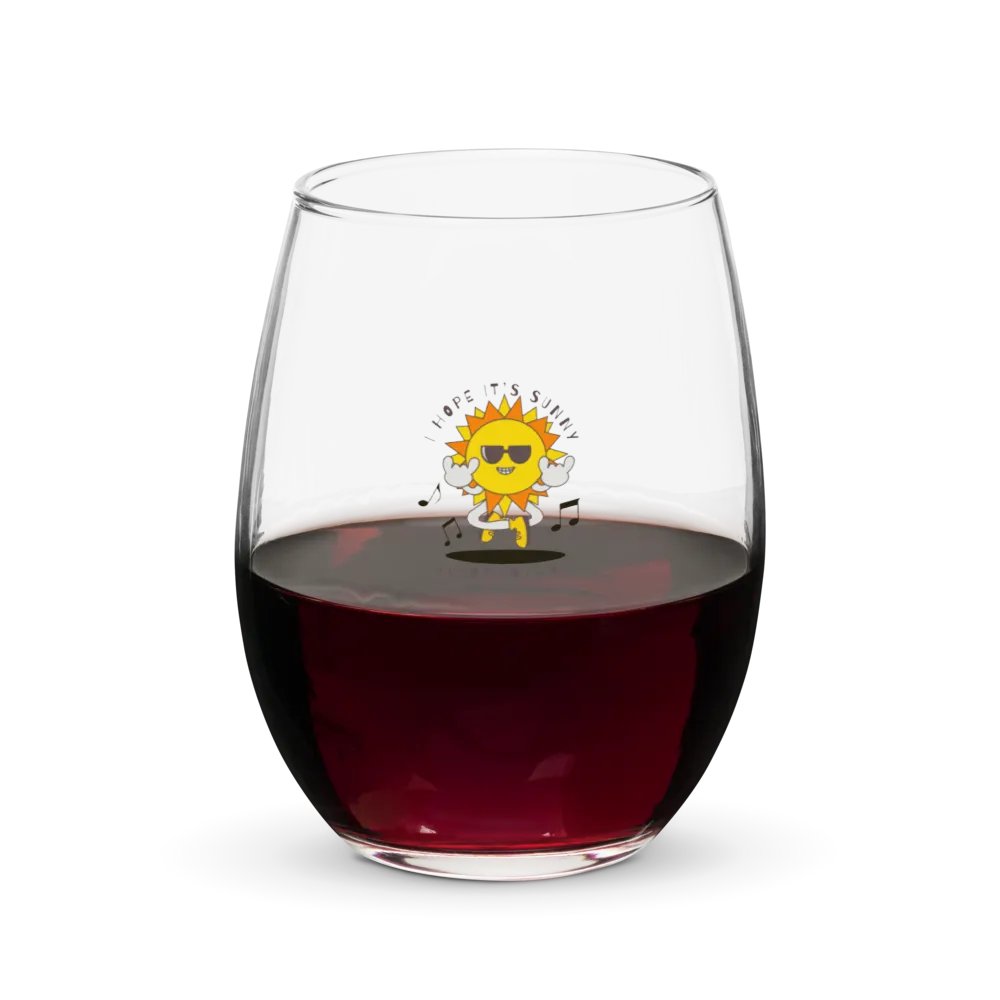 I Hope It's Sunny Wine Glass product image (5)
