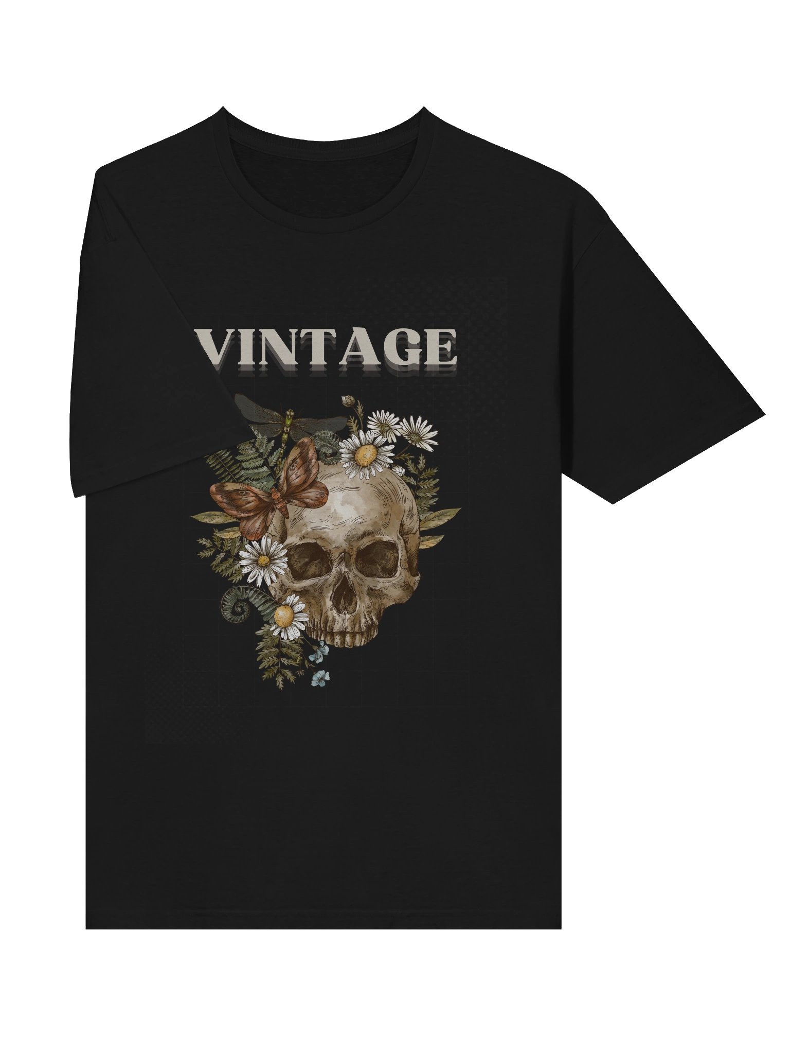 Vintage Floral Skull Softstyle T-Shirt product image (8)