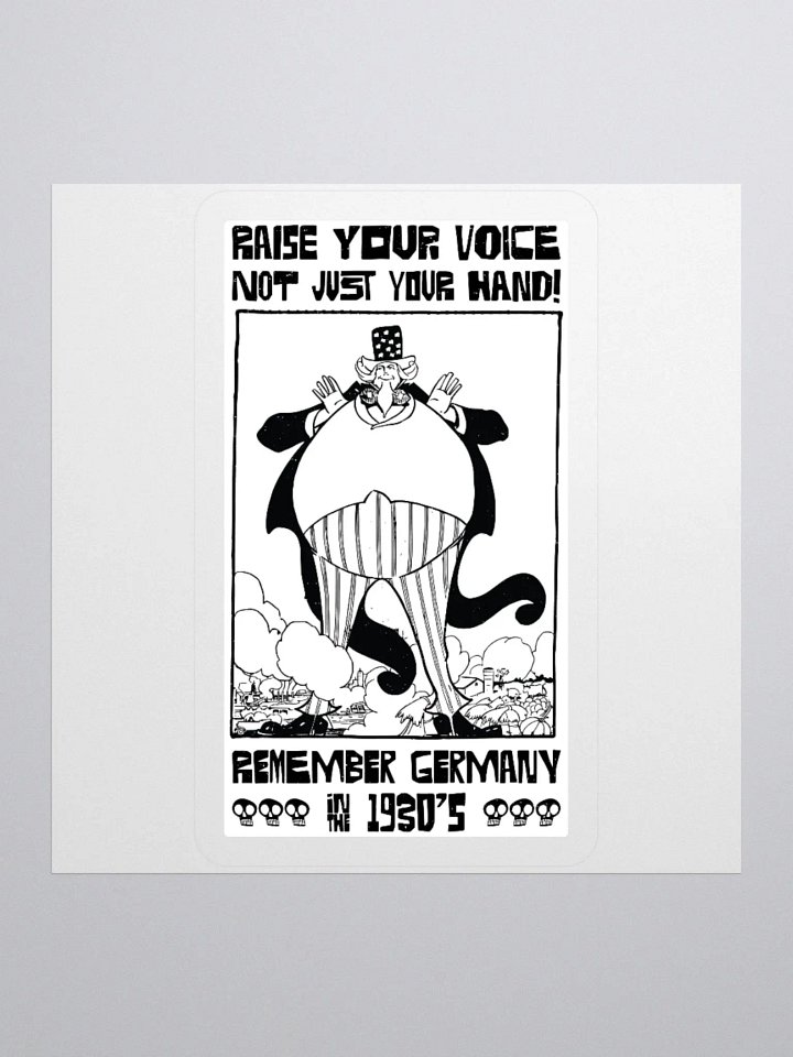 Raise Your Voice Not Your Hand Political Student Sticker product image (2)