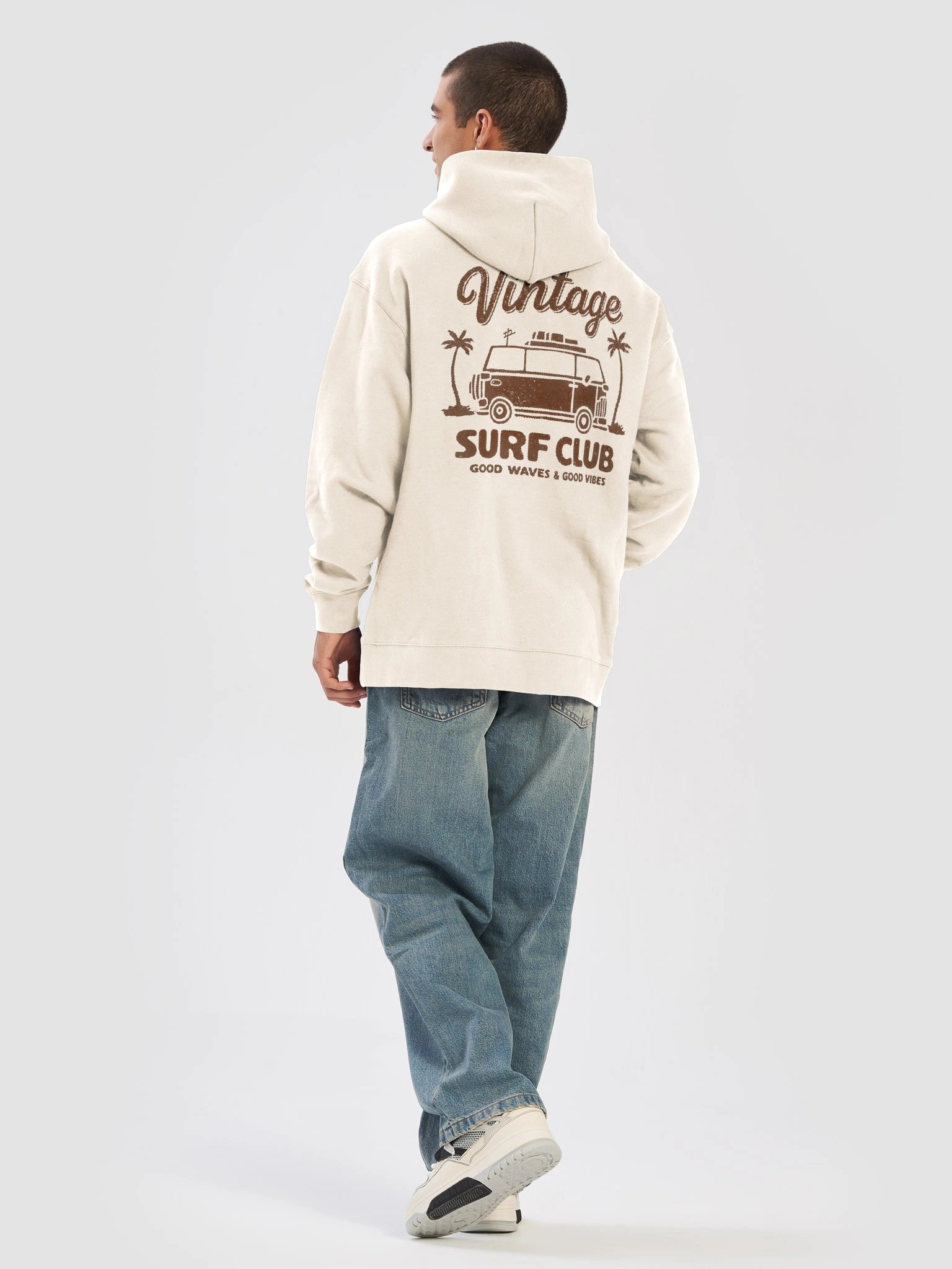Vintage Surf Club - Good Waves & Good Vibes Surf Van Hoodie product image (25)