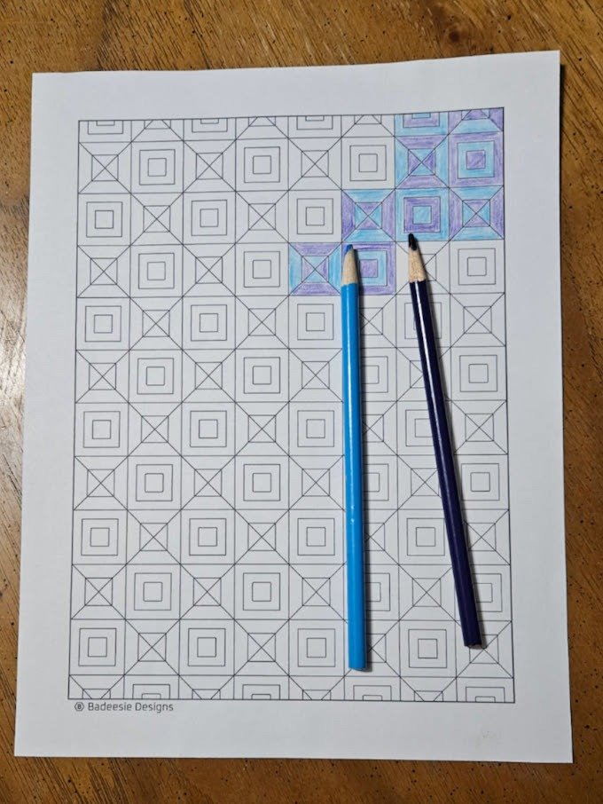 Patchwork Coloring Page product image (2)