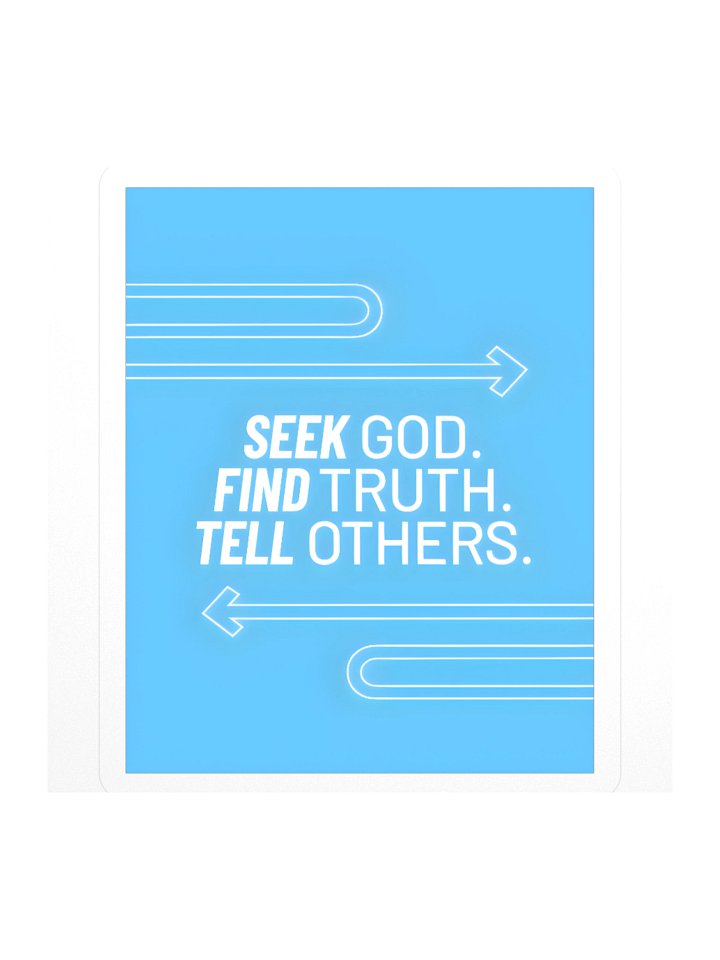 SEEK. FIND. TELL. Sticker Blue product image (2)