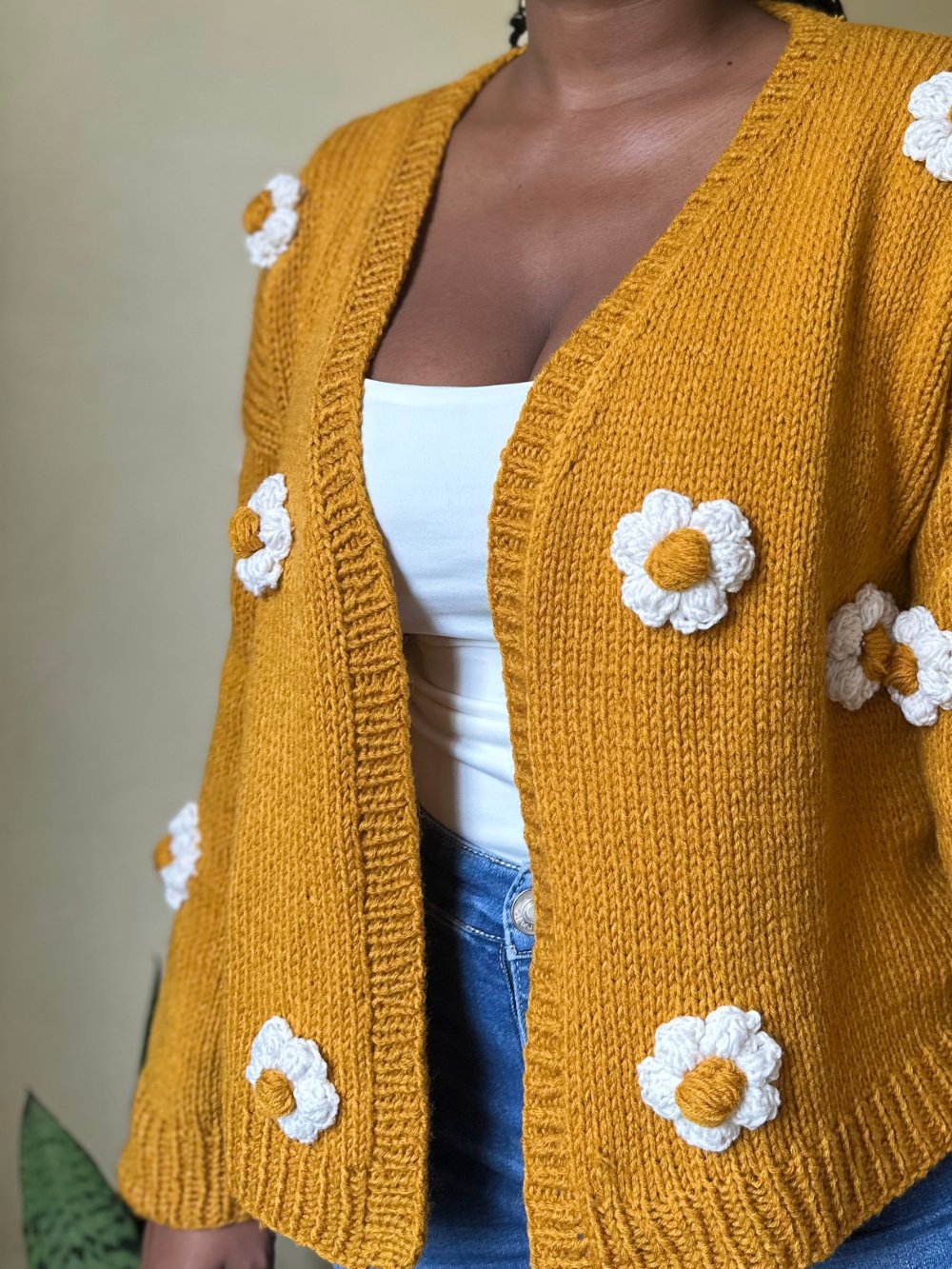 Flower Puff Knitting Cardigan Pattern product image (11)