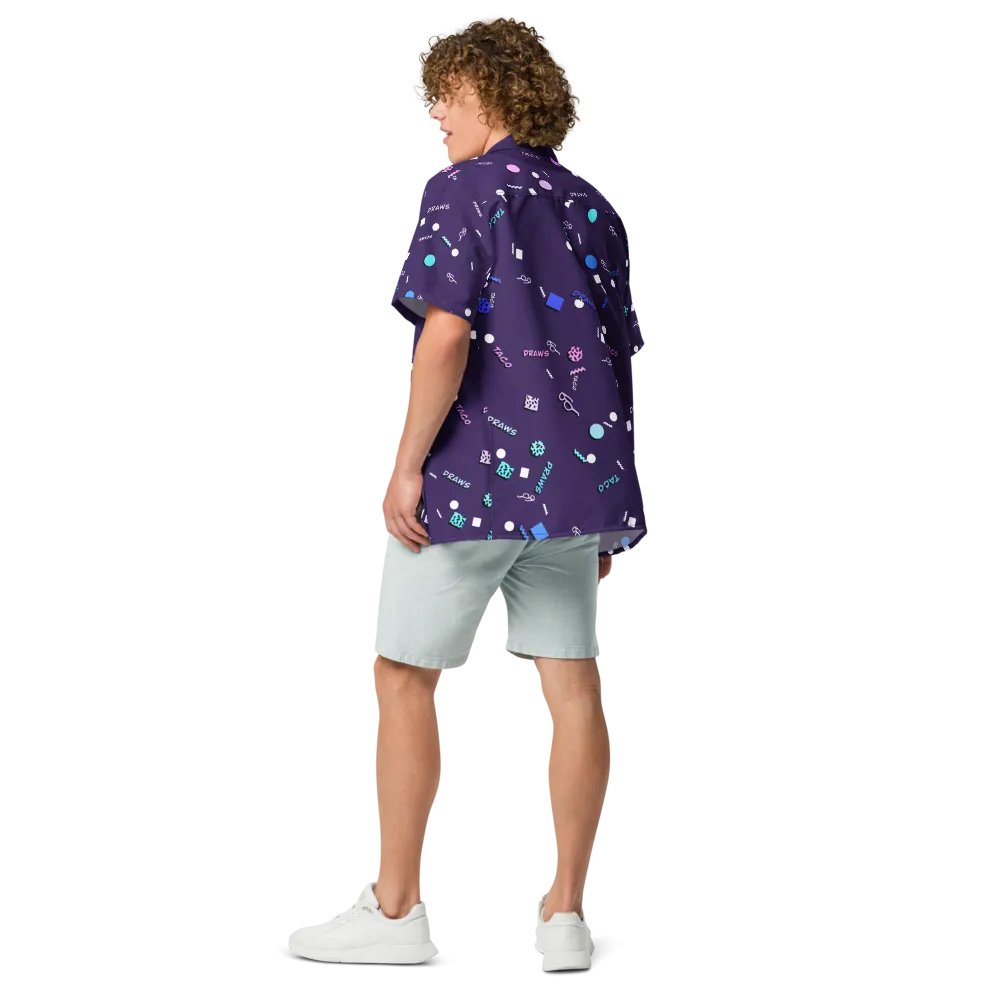 TacoDraws Retro Pattern Button-Up product image (12)