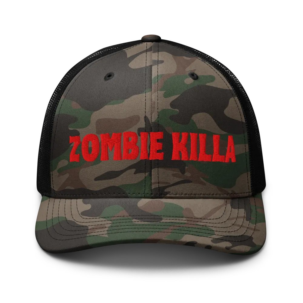 ZOMBIE KILLA Camo Trucker Hat product image (1)
