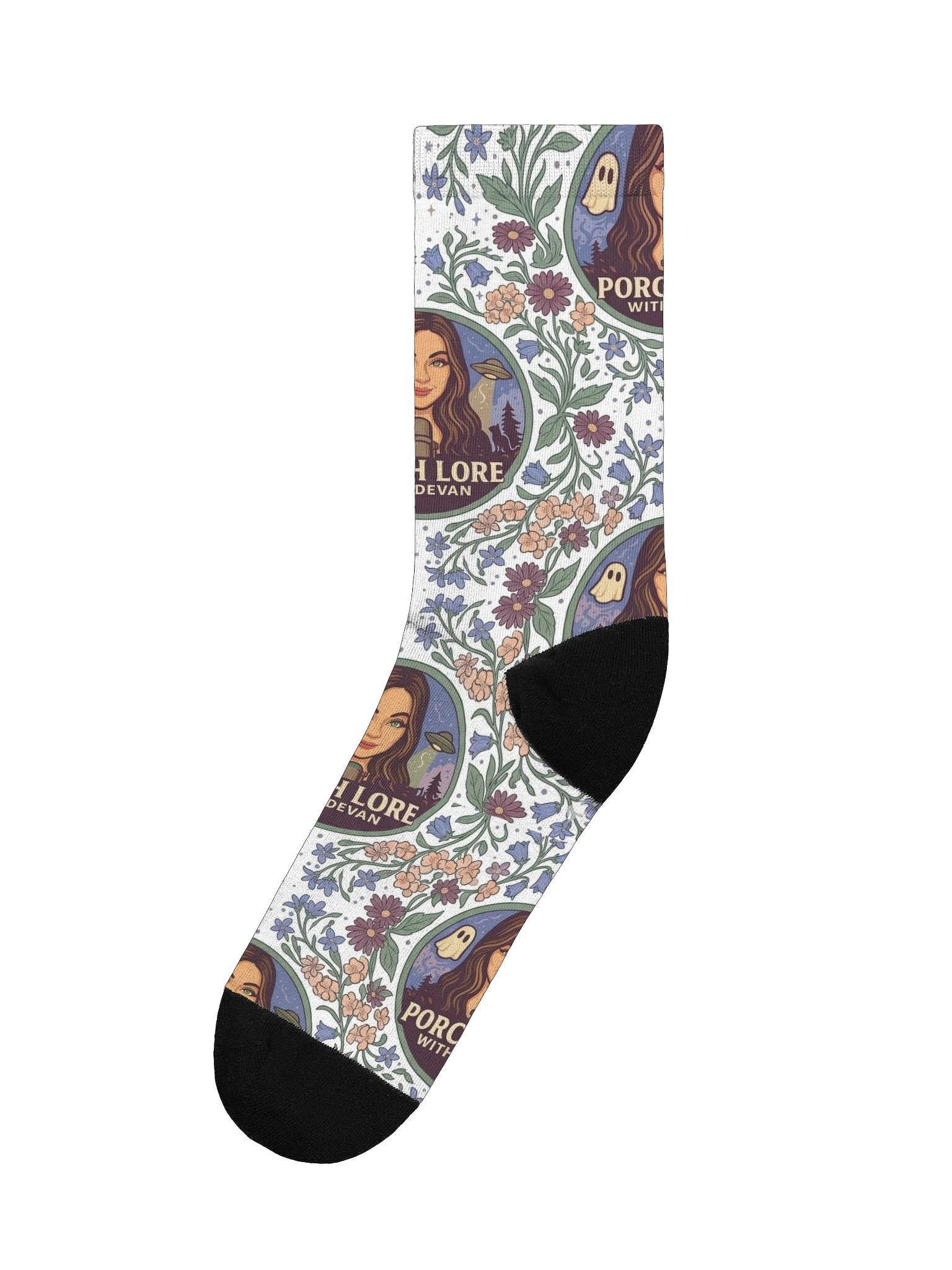 PORCH LORE DEVAN FLORAL SOCKS product image (1)