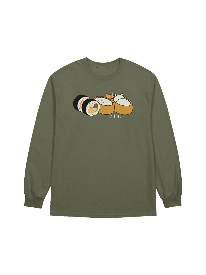 Inari Sushi and Futomaki Cat - Unisex Adult Long Sleeve T-shirt product image (1)
