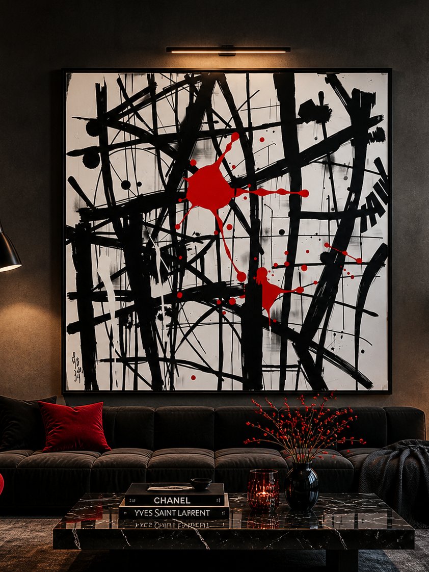 Crimson Disruption Wallart - Canvas Wallart - Gothic wallart product image (2)