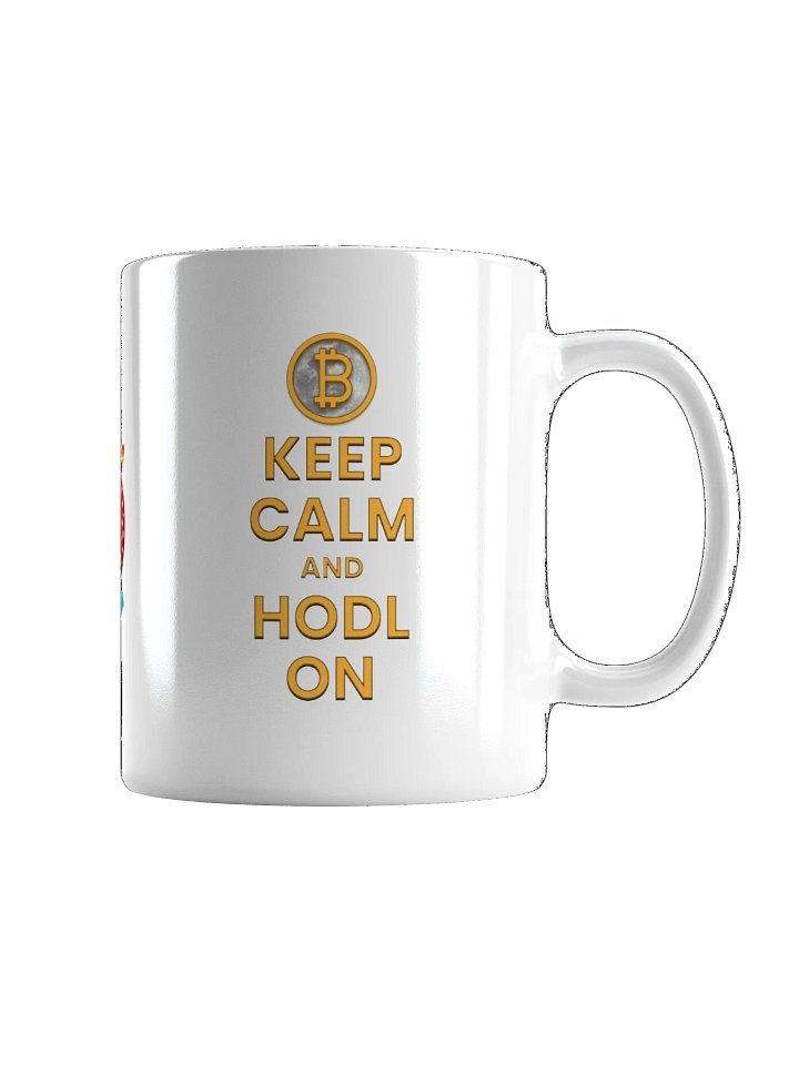 KEEP CALM AND HODL ON WHITE MUG product image (2)