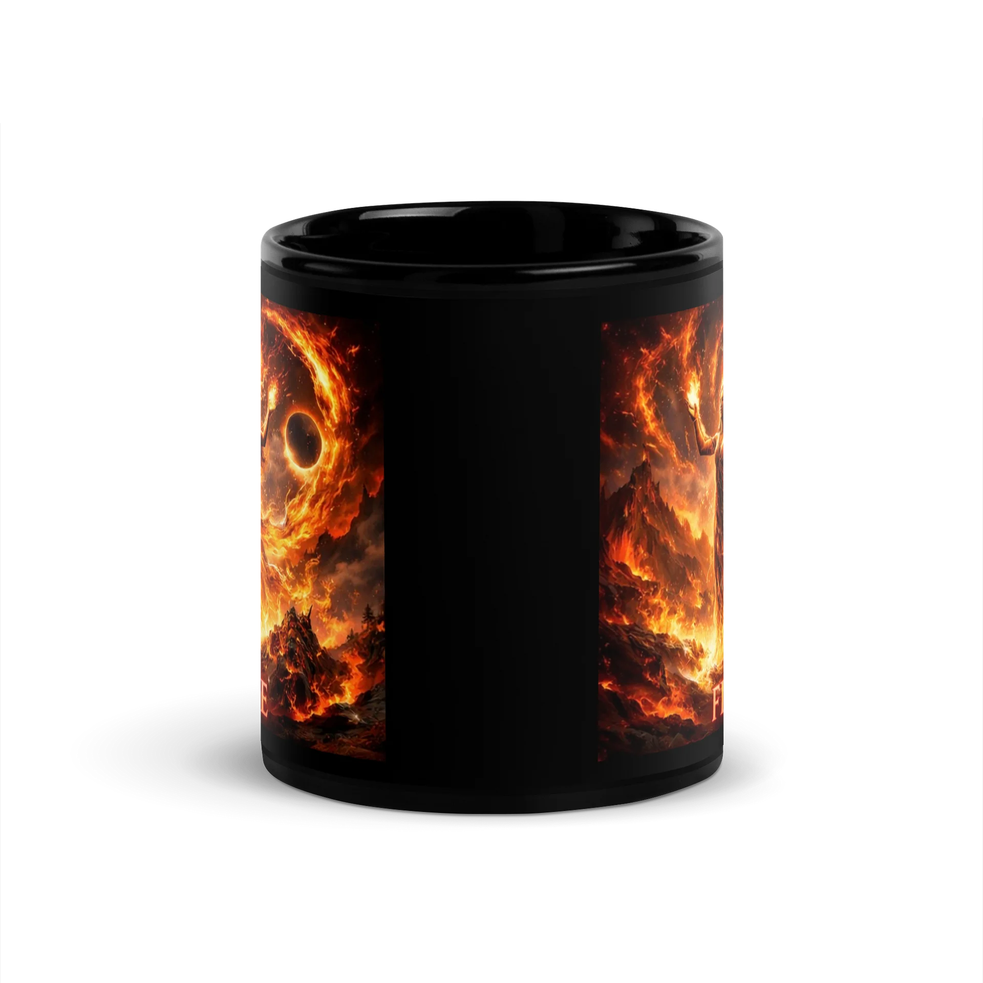 Ethereal Fire Element Black Glossy Mug product image (4)