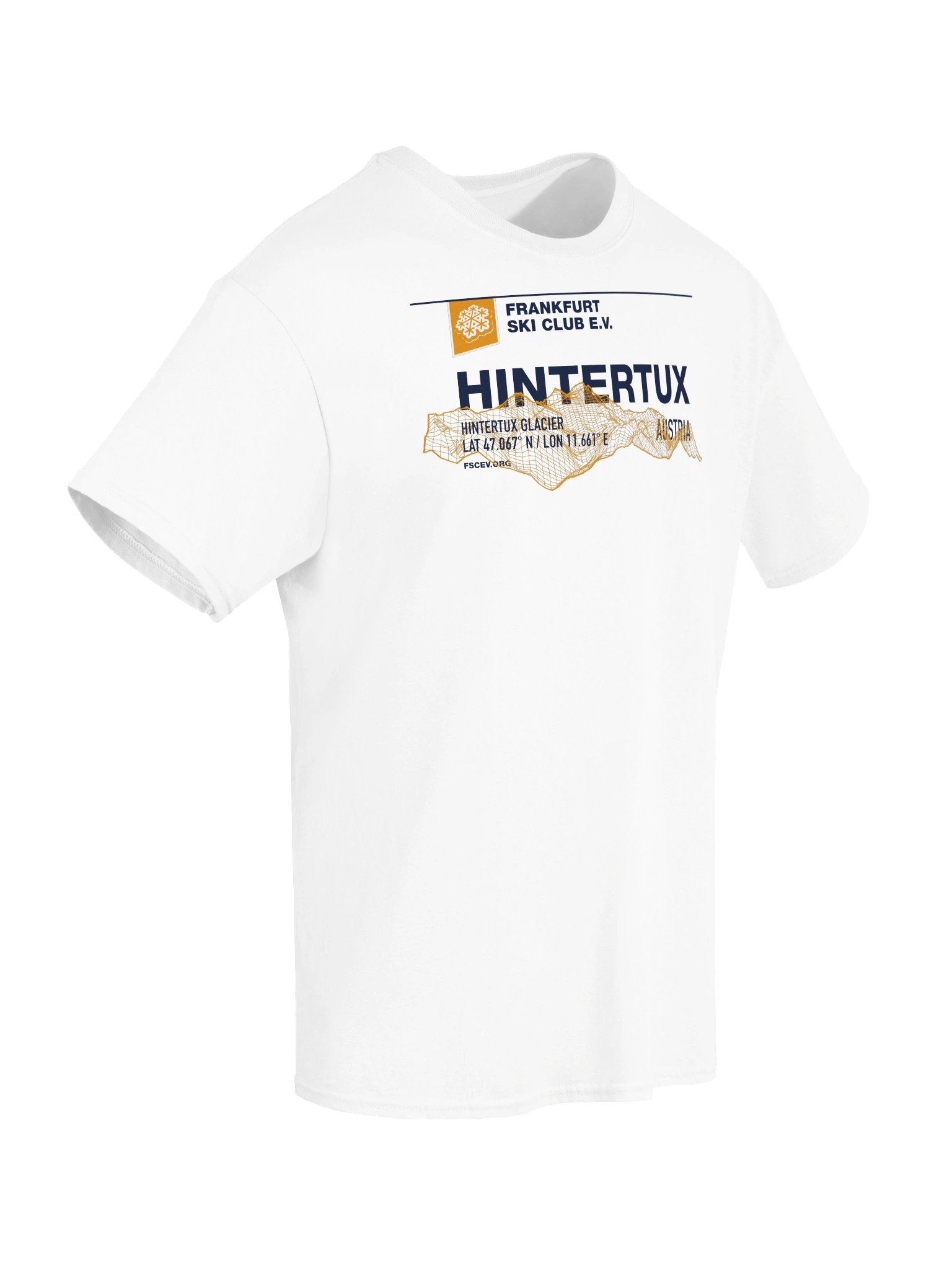 Hintertux Glacier Coordinates White (front print) product image (4)