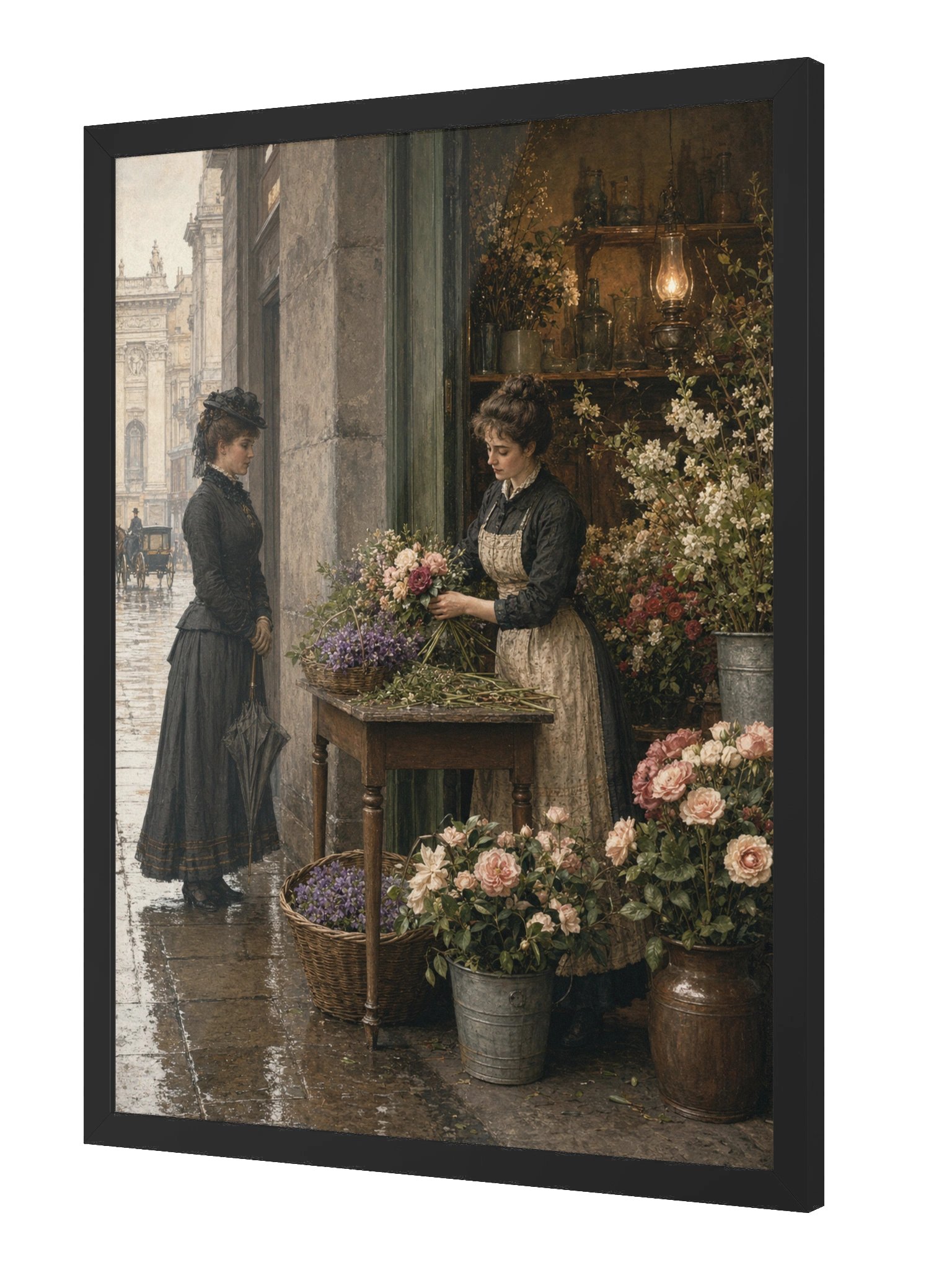 La Fiorista di Porta Venezia — Framed Matte Art Print product image (3)