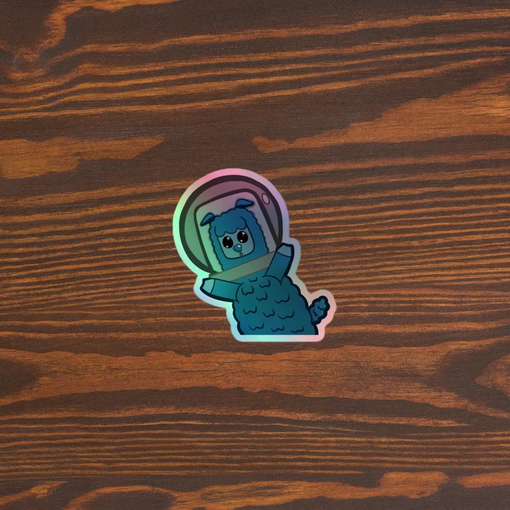 Cosmic Llama Holographic Sticker Set product image (5)