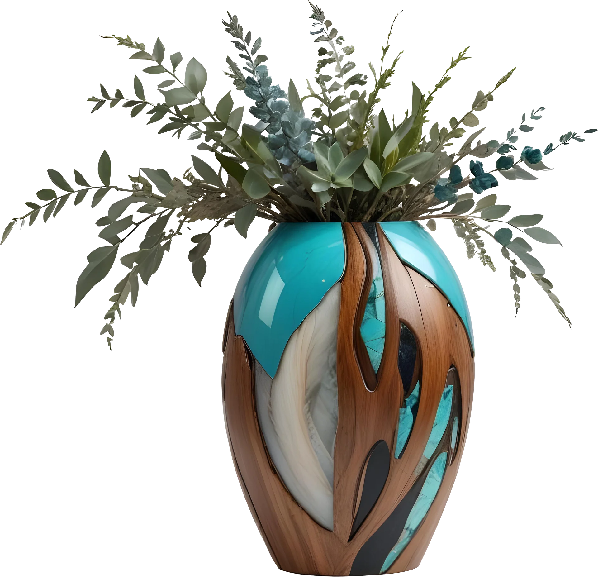 Collection song of the waves Art Deco Vase, PNG product image (1)
