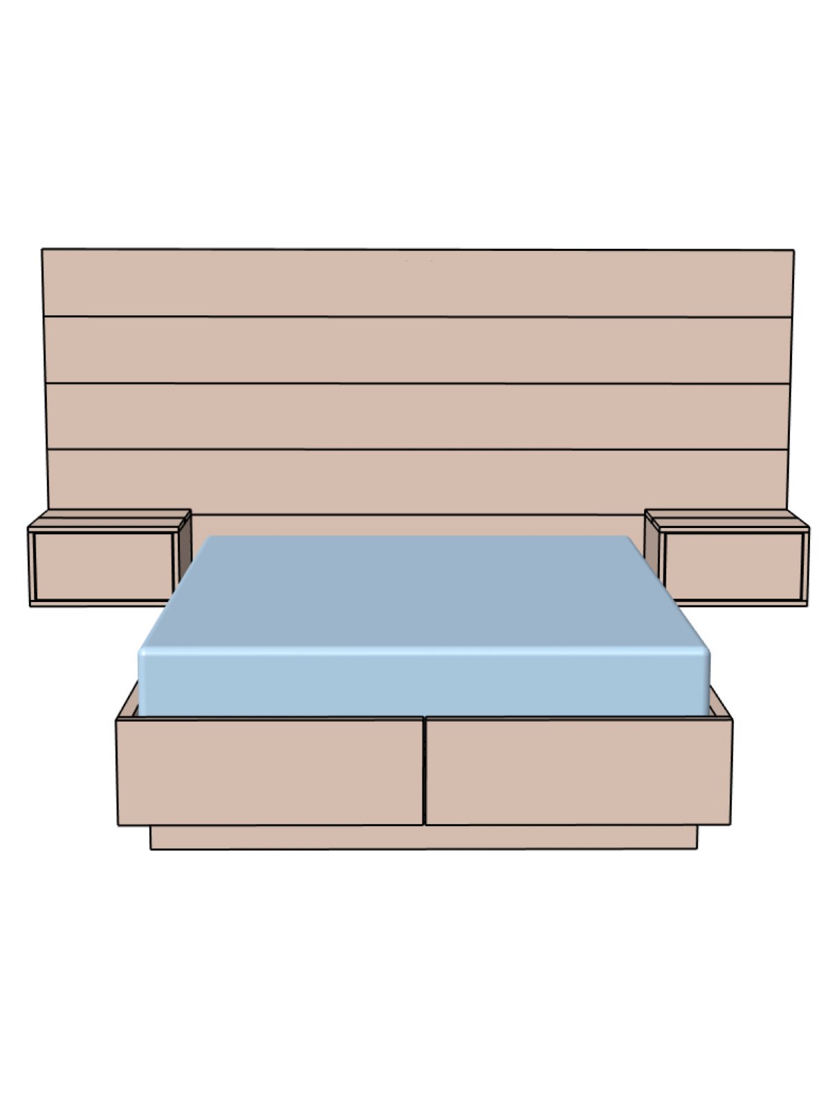 Modern Floating Bed Plans product image (1)