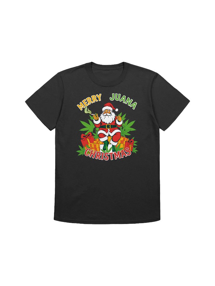 420 weed - Merry Juana Christmas: Santa's Pot-Smoking Holiday T-Shirt product image (4)