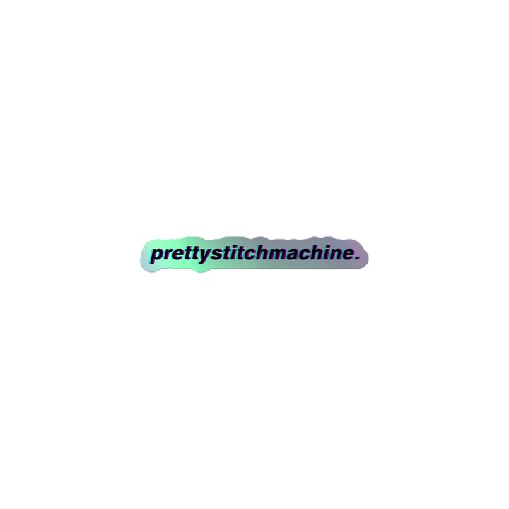 prettystitchmachine Glitch Holographic Sticker product image (1)