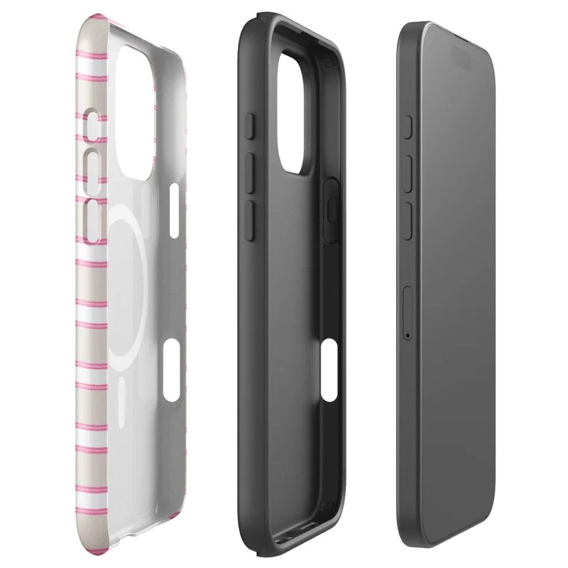 HAMPTONS PINK STRIPES MagSafe® Tough iPhone® Case product image (2)