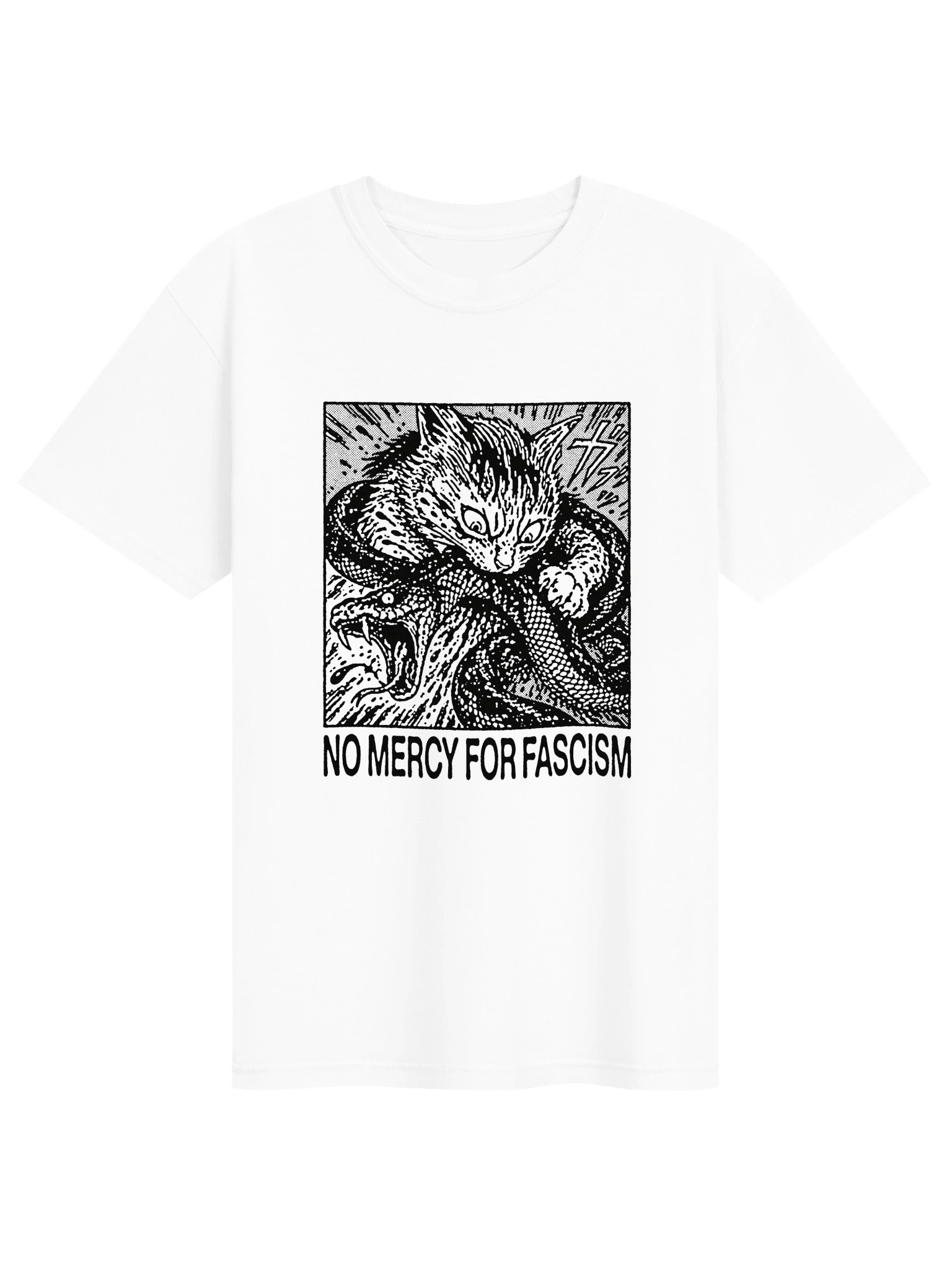 NO MERCY ! T-shirt. white vers. product image (1)