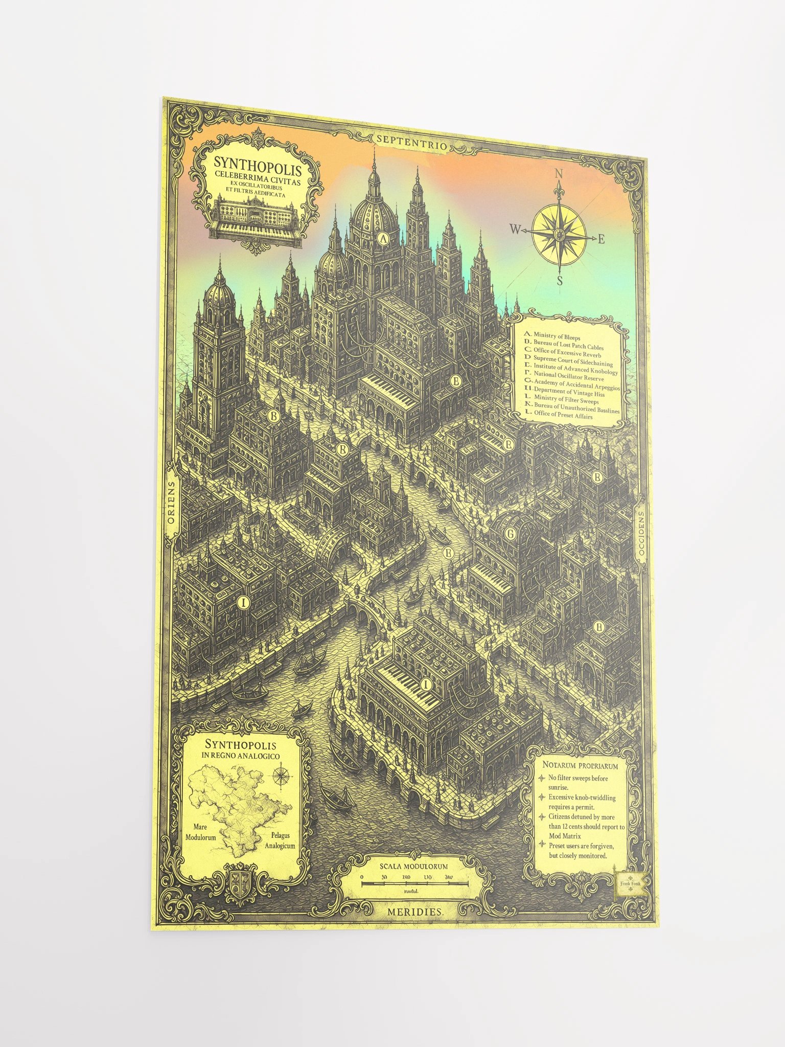 SYNTHOPOLIS number 1 (1 of 2), by Frank Fonik, Techno EDM Matte Paper Poster product image (1)