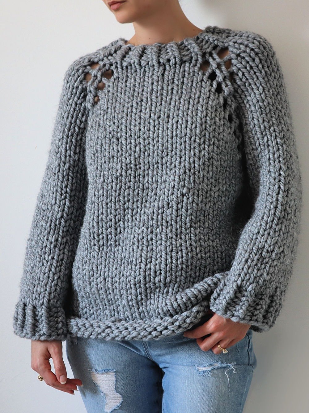Super Chunky Raglan - Knit Sweater Pattern product image (4)