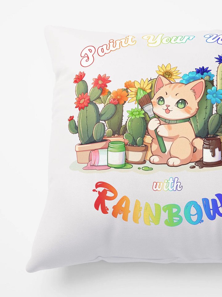 Rainbow Kitten Artist Pillow product image (2)