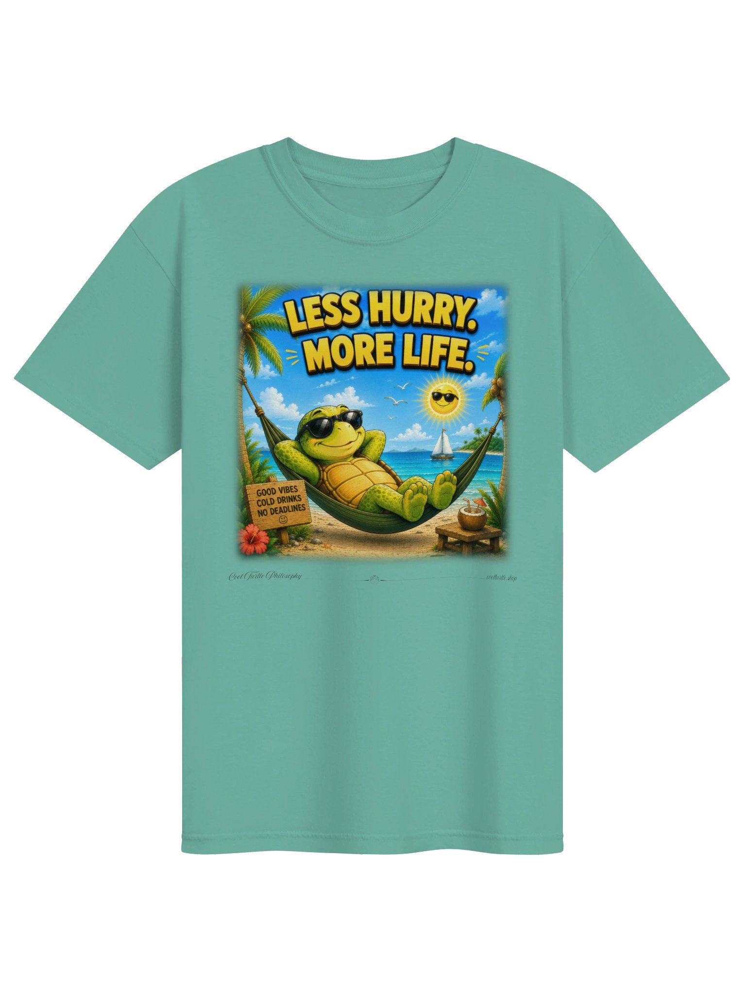 LESS HURRY. MORE LIFE. — Comfort Colors 1717 Heavyweight T-Shirt product image (1)