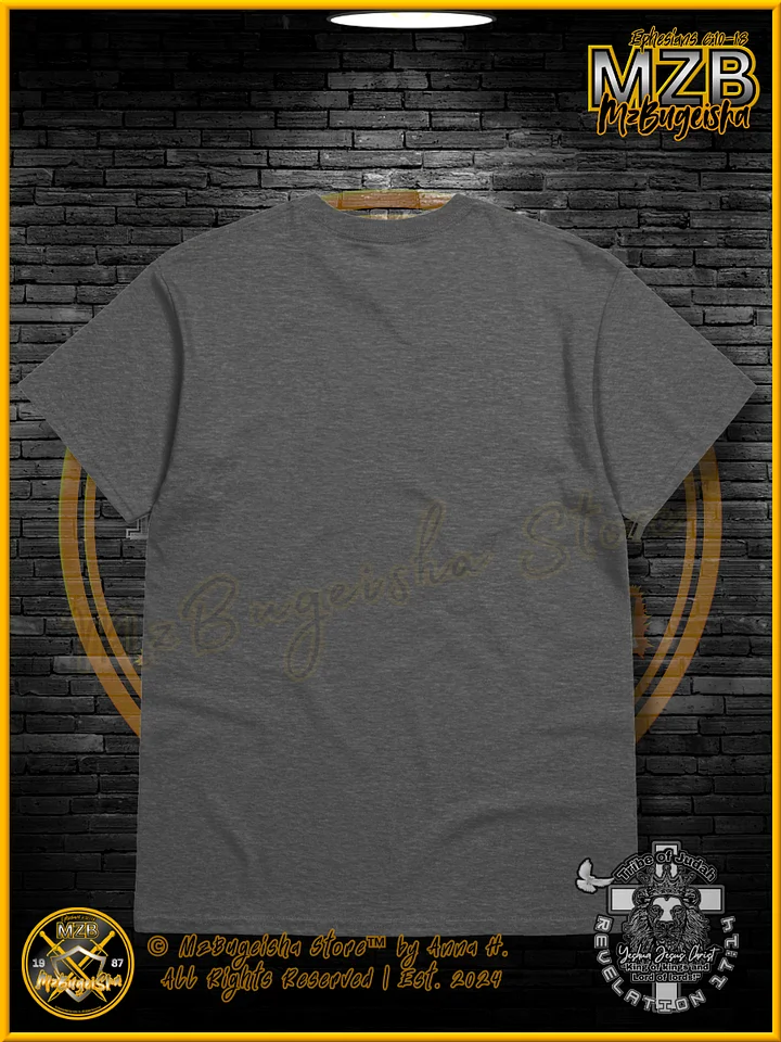 T-Shirt - MzBugeisha™ "Yeshua Jesus Christ King of kings " [V2/heathergrey] Faith Based T-Shirt By Anna H. product image (2)