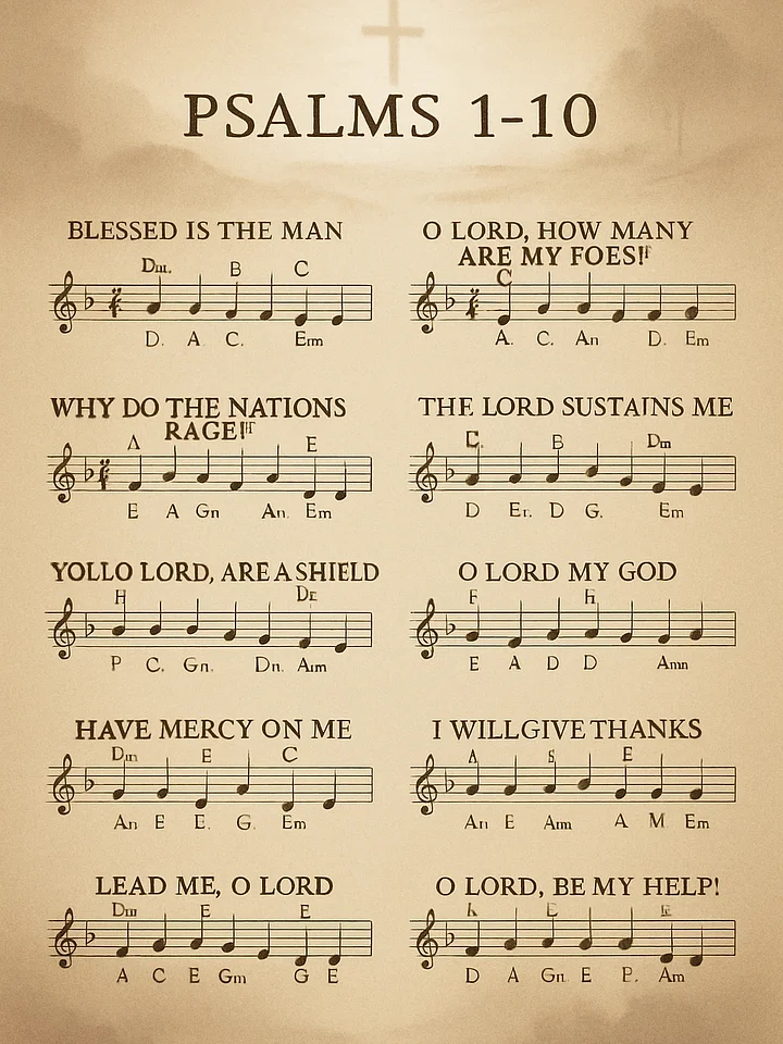 Chord sheet Psalms 1-10 remake product image (1)