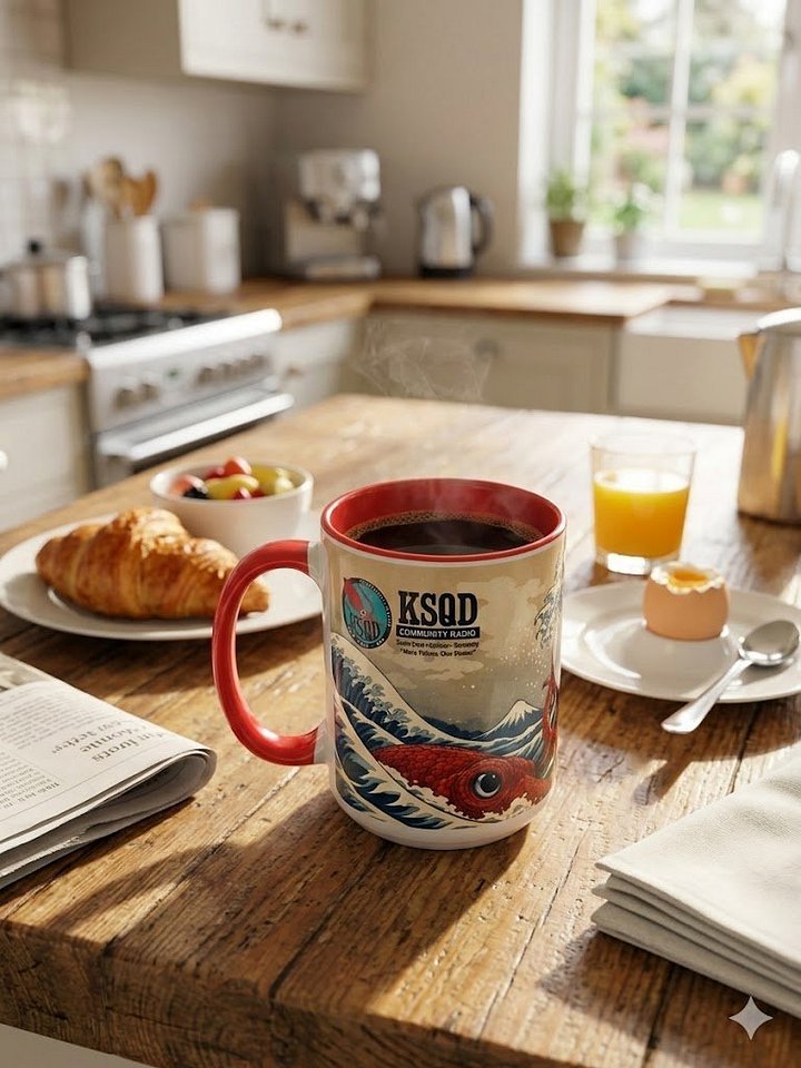 KSQD Coastal Wave Mug – Community Radio Edition product image (1)
