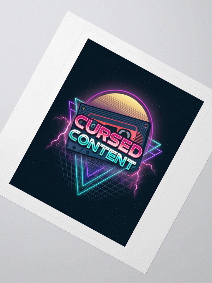 Cursed Content Retro Horror Cassette Sticker: Variant #2 product image (2)
