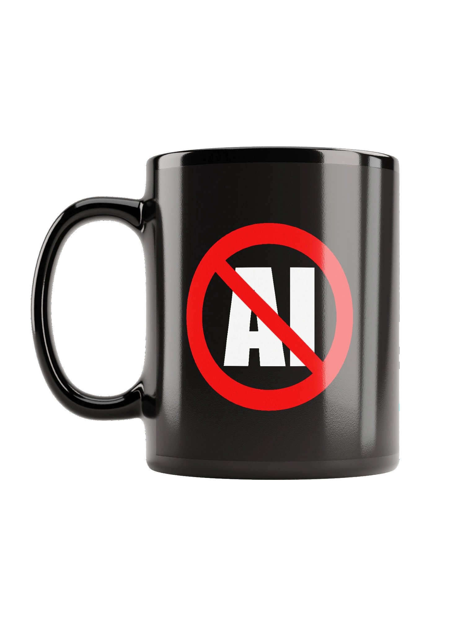 No AI Coffee Mug (black) product image (1)