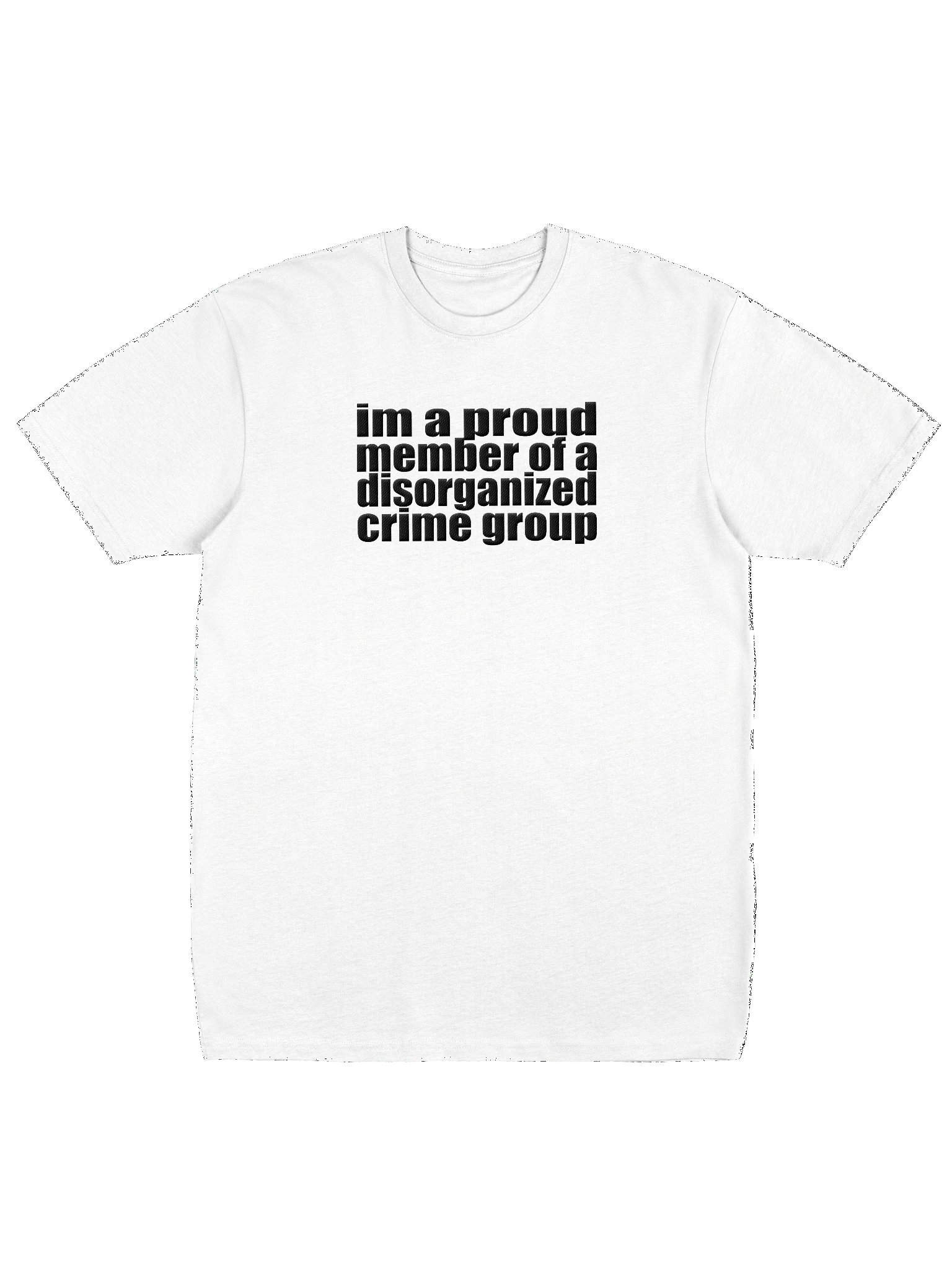disorganized crime light embroidered tee product image (1)