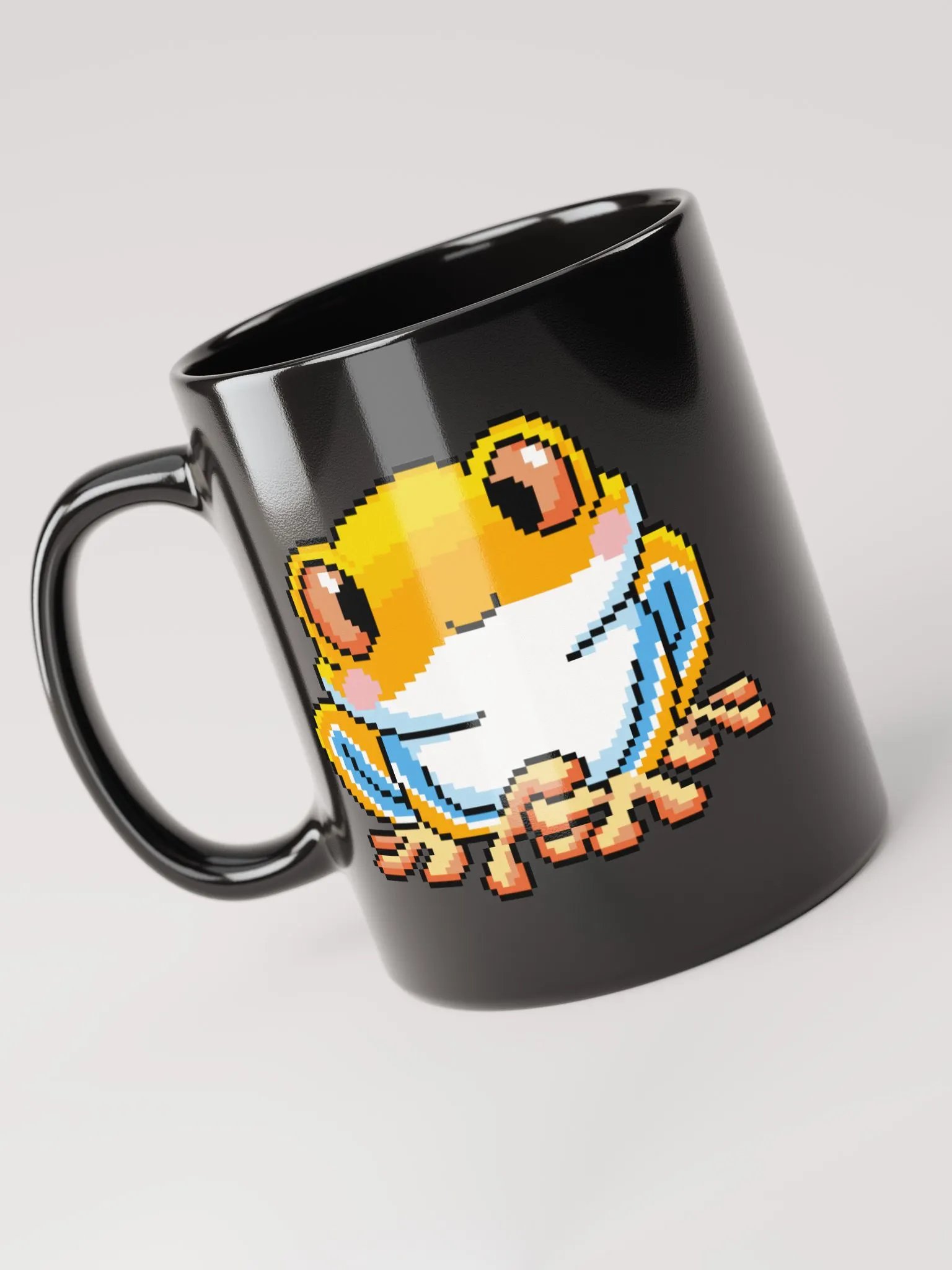 Yellow Rip the Frog Black Glossy Mug product image (5)