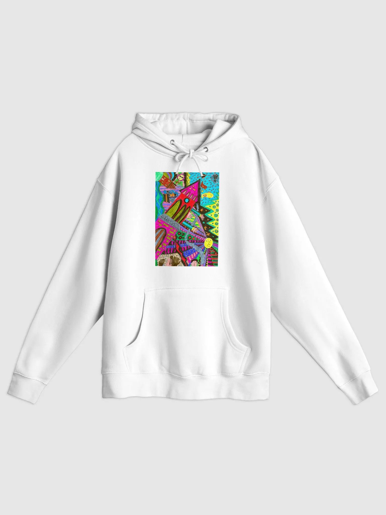 Abstract Doodle Art Tower Moment Dream Hoodie product image (3)