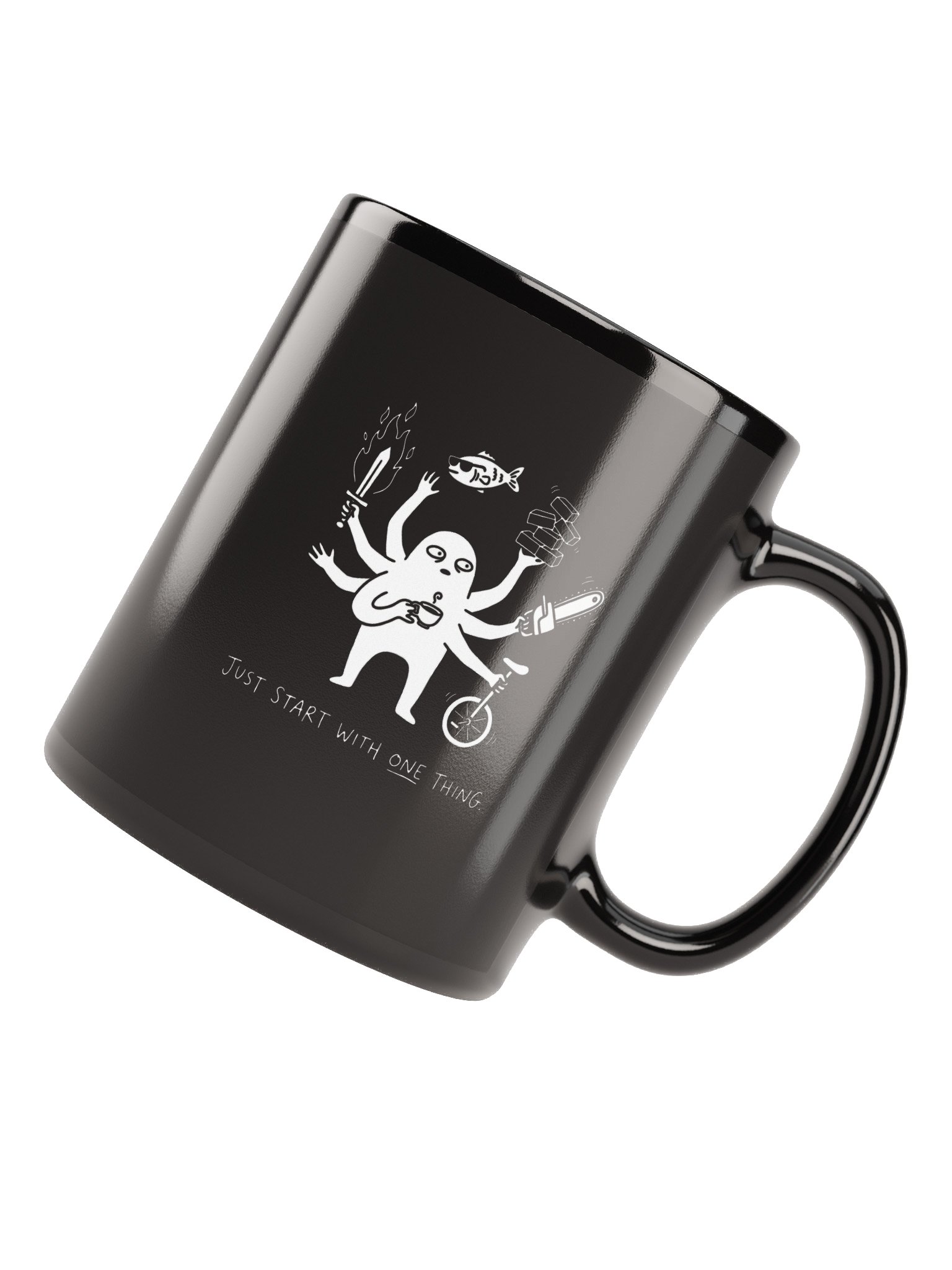 Stop Feeling Overwhelmed Mug, Just Start One Thing Tea Cup, Anxiety Relief Morning Routine Mug, Gift for Anxious Friend product image (12)