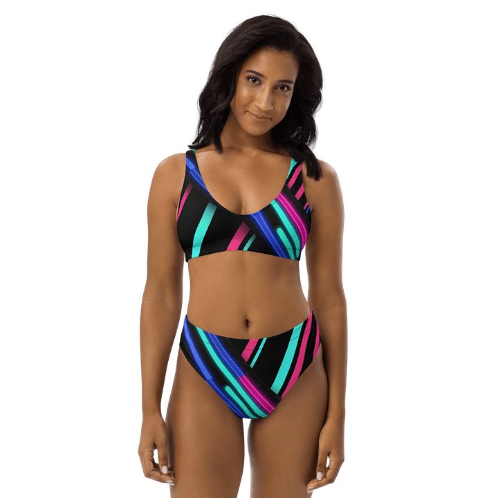 Neon Nightscape Stripe Bikini product image (1)