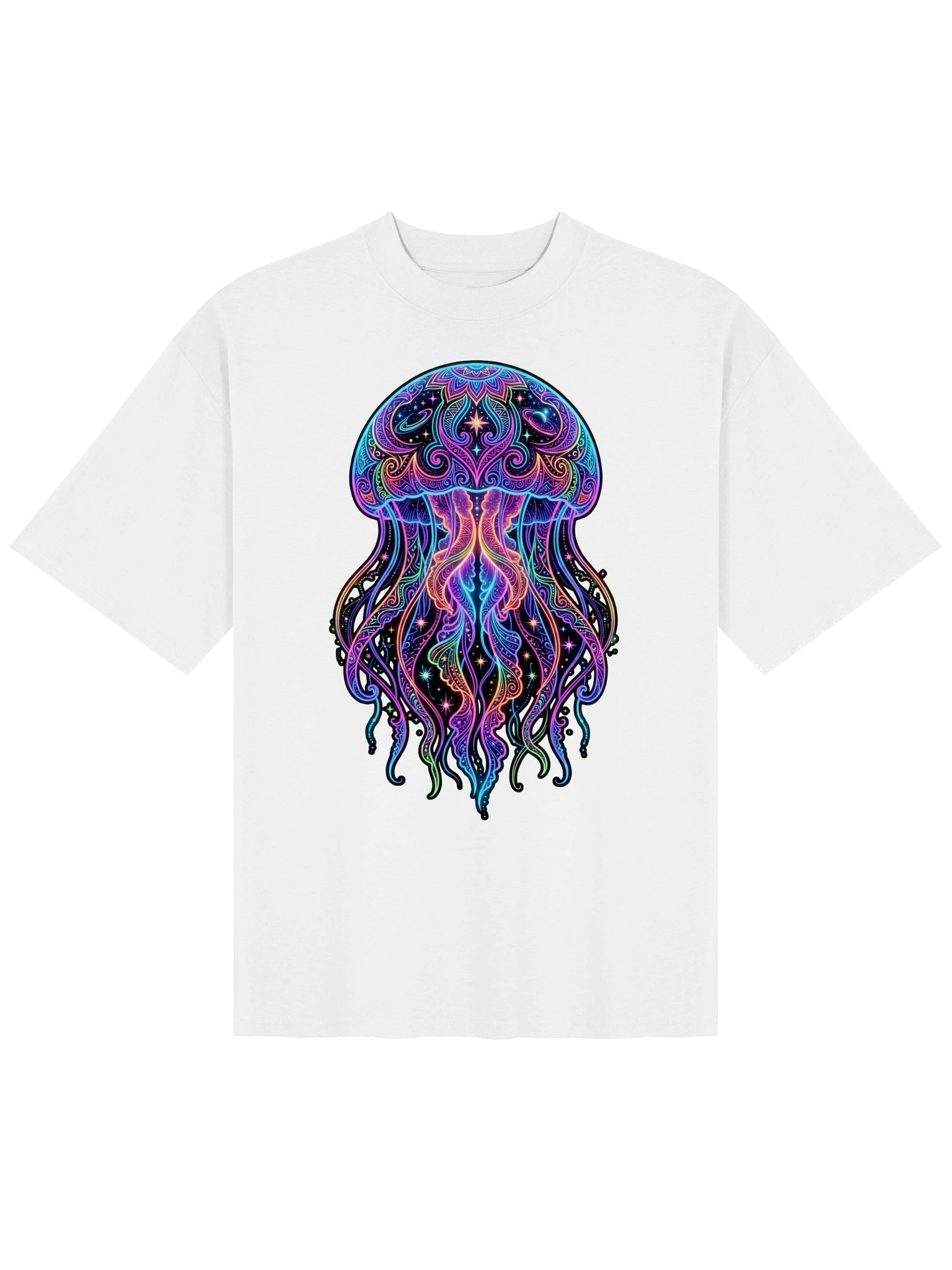 Intricate Neon Jellyfish T-Shirt product image (2)