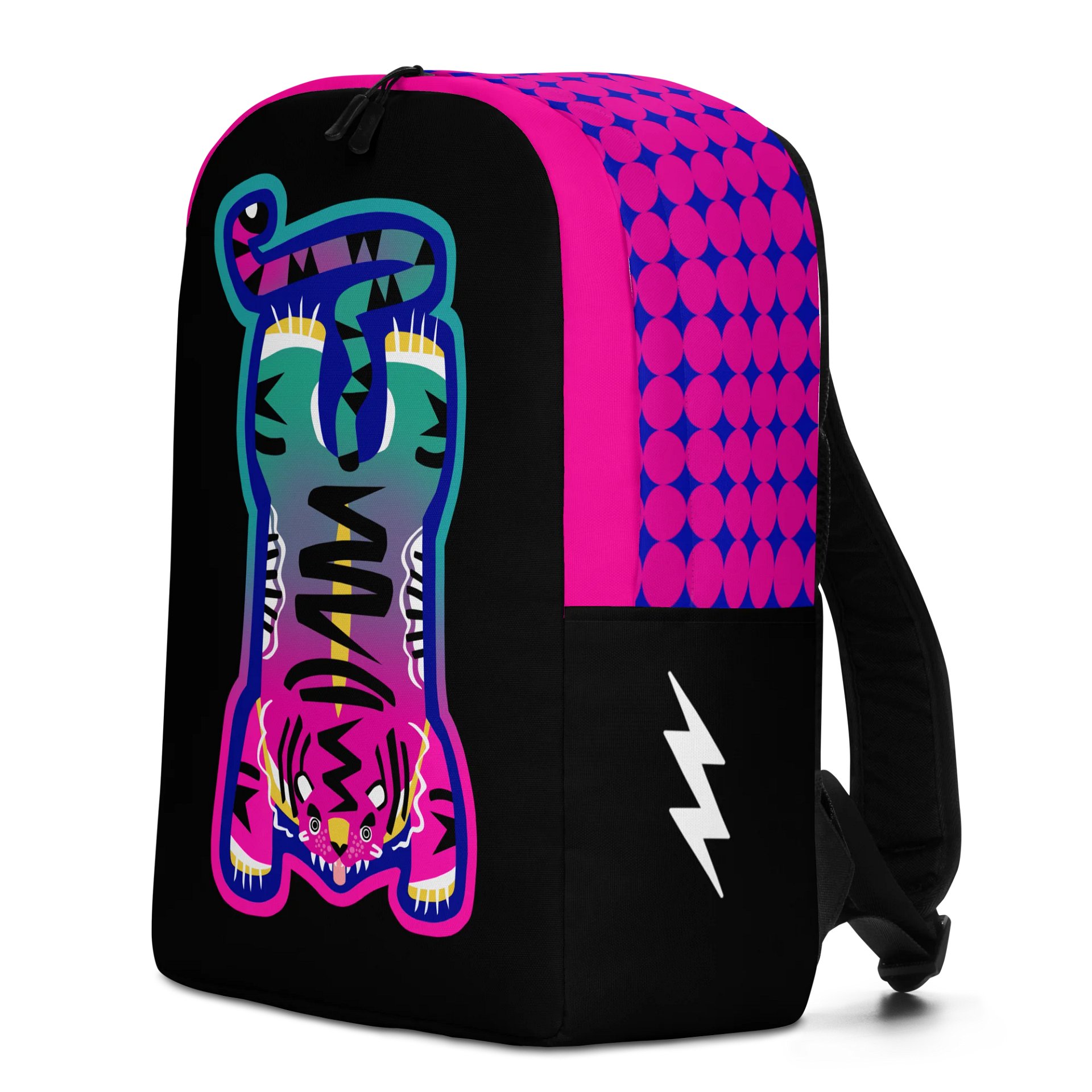 Pink and Black Tiger Backpack product image (4)