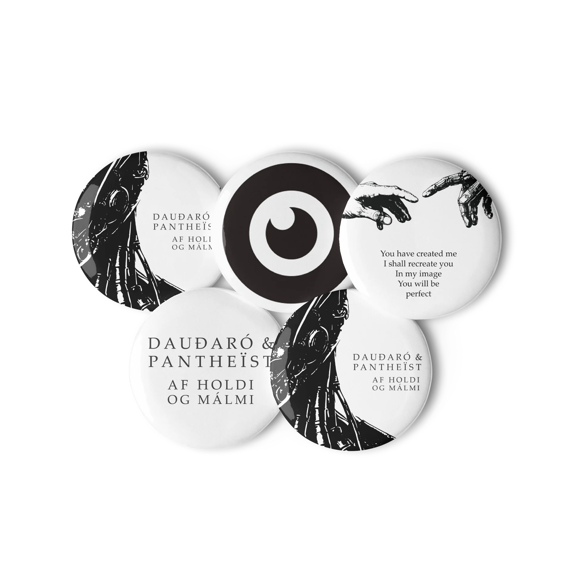 Dauðaró & Pantheïst — Af holdi og málmi Limited Edition Pins product image (3)