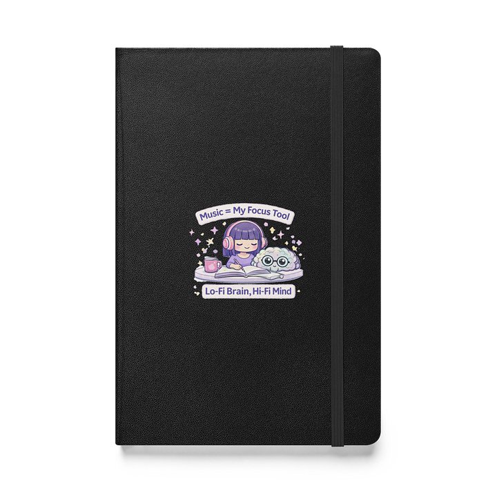 Music = My Focus Tool Hardcover Bound Notebook | JournalBook 🎧🧠✨ Lo-Fi Brain, Hi-Fi Mind product image (1)