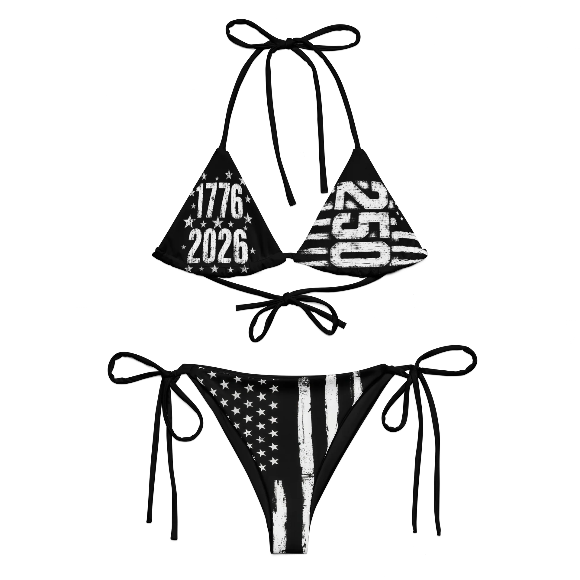 1776-2026 Distressed American Flag Bikini Set product image (1)